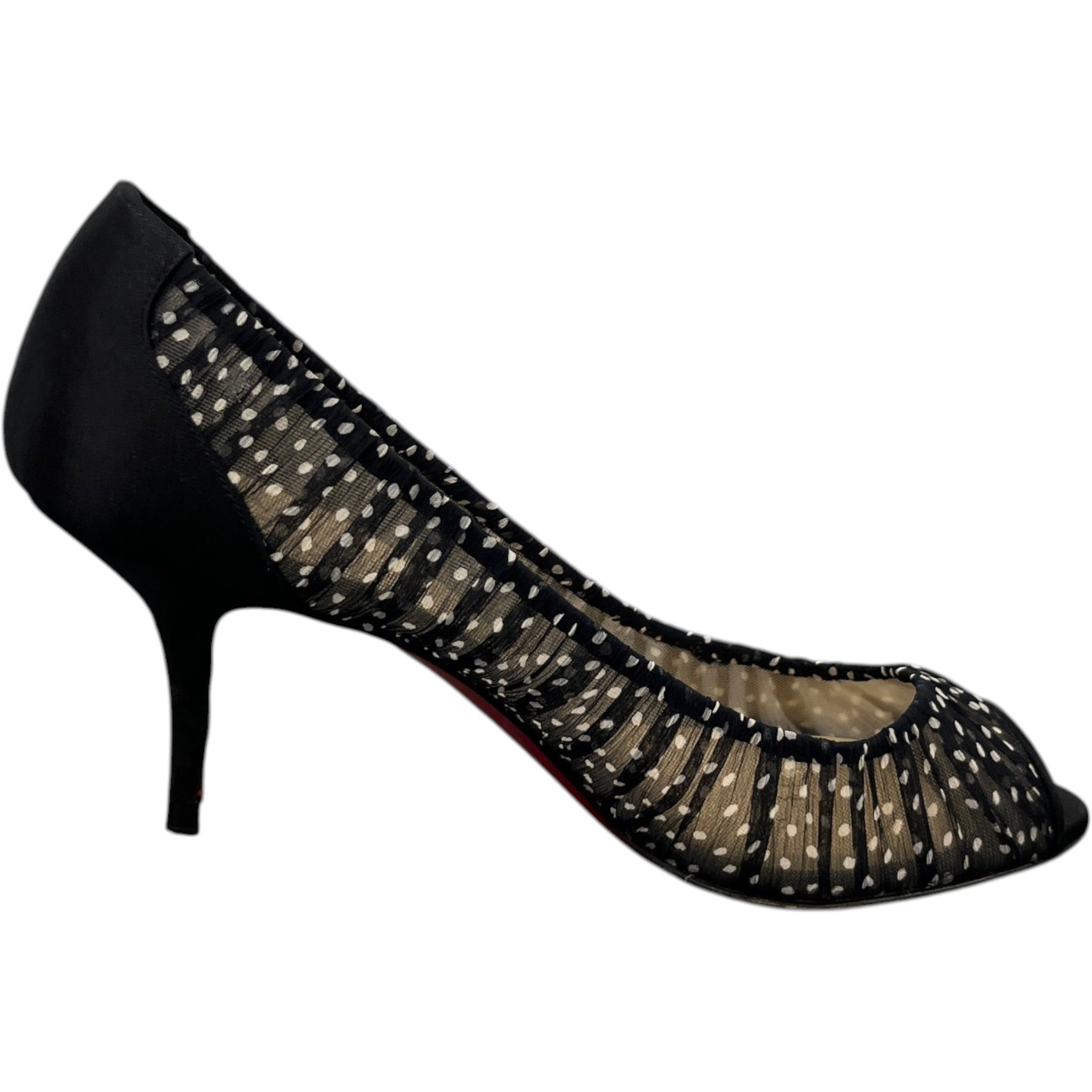 Women's Peep-Toe Heels Black Size EU 39.5 / UK 6.5