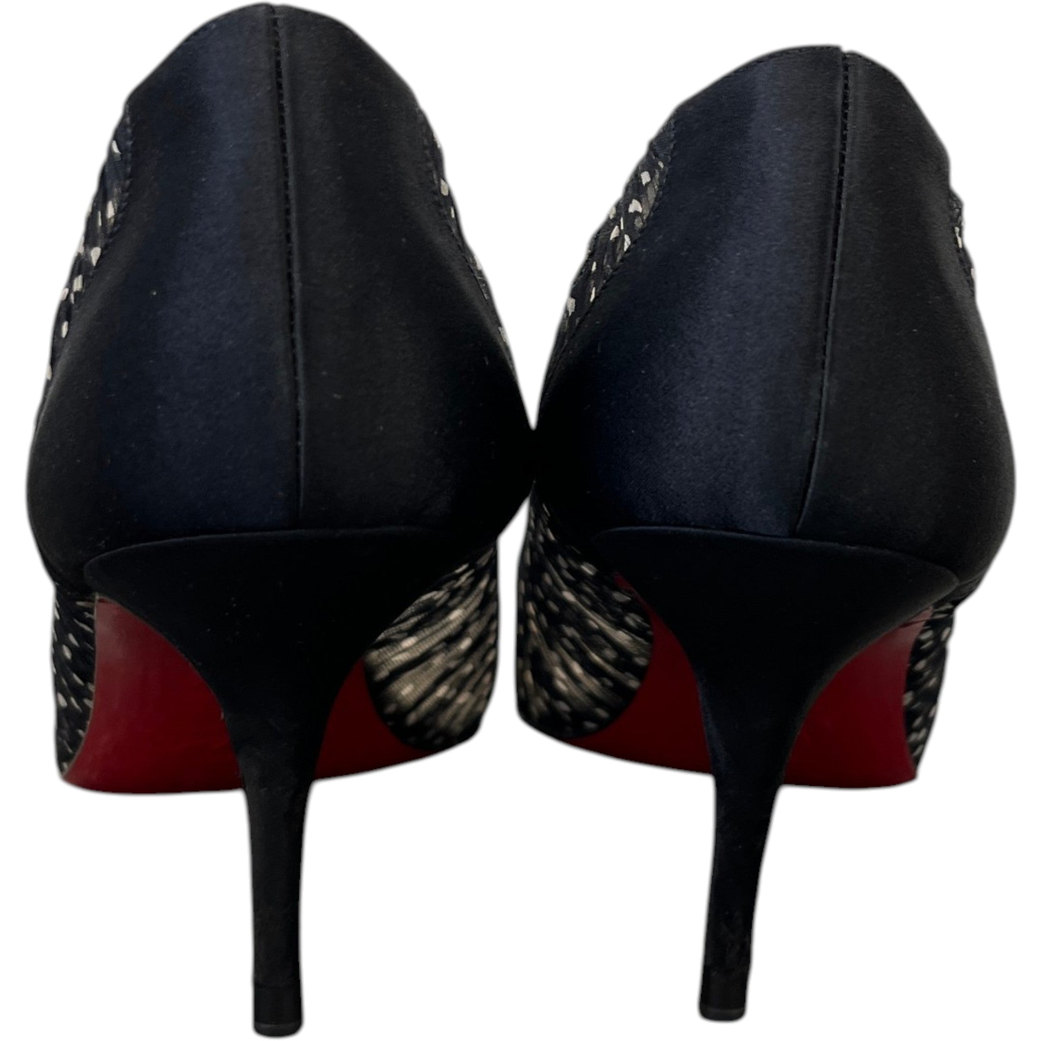 Women's Peep-Toe Heels Black Size EU 39.5 / UK 6.5