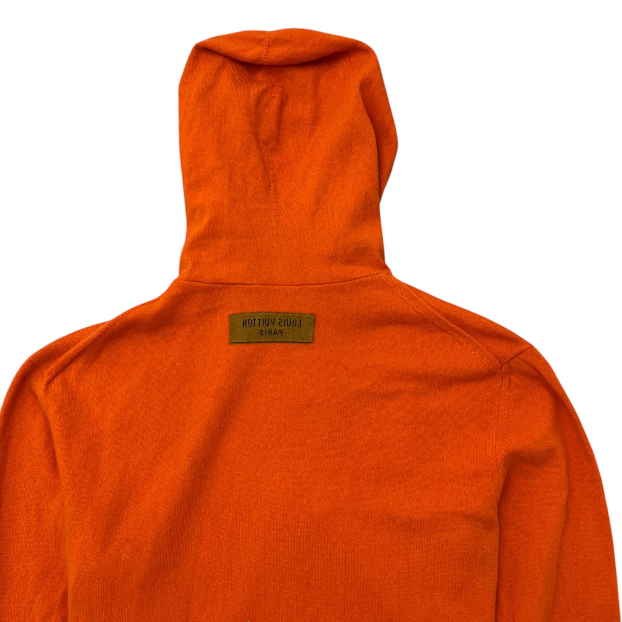 Men's Embossed Lv Hoodie Orange Size M
