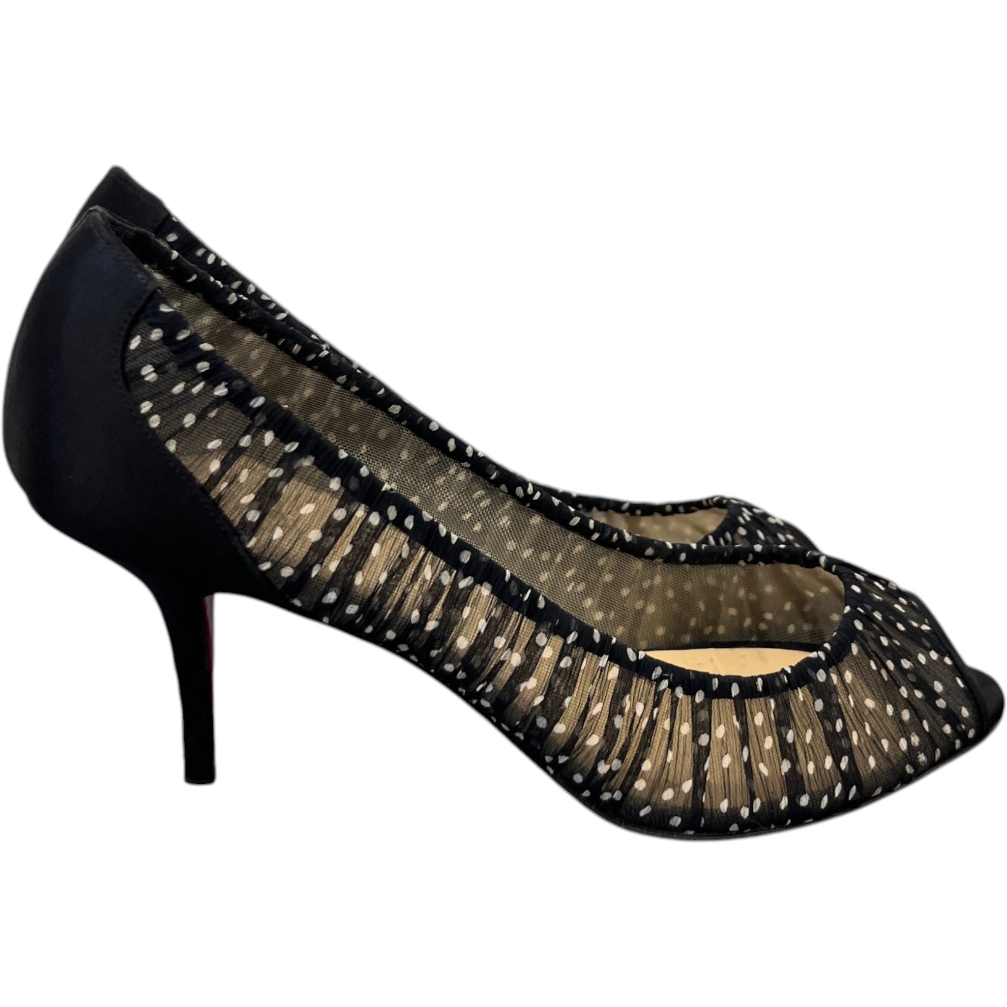Women's Peep-Toe Heels Black Size EU 39.5 / UK 6.5