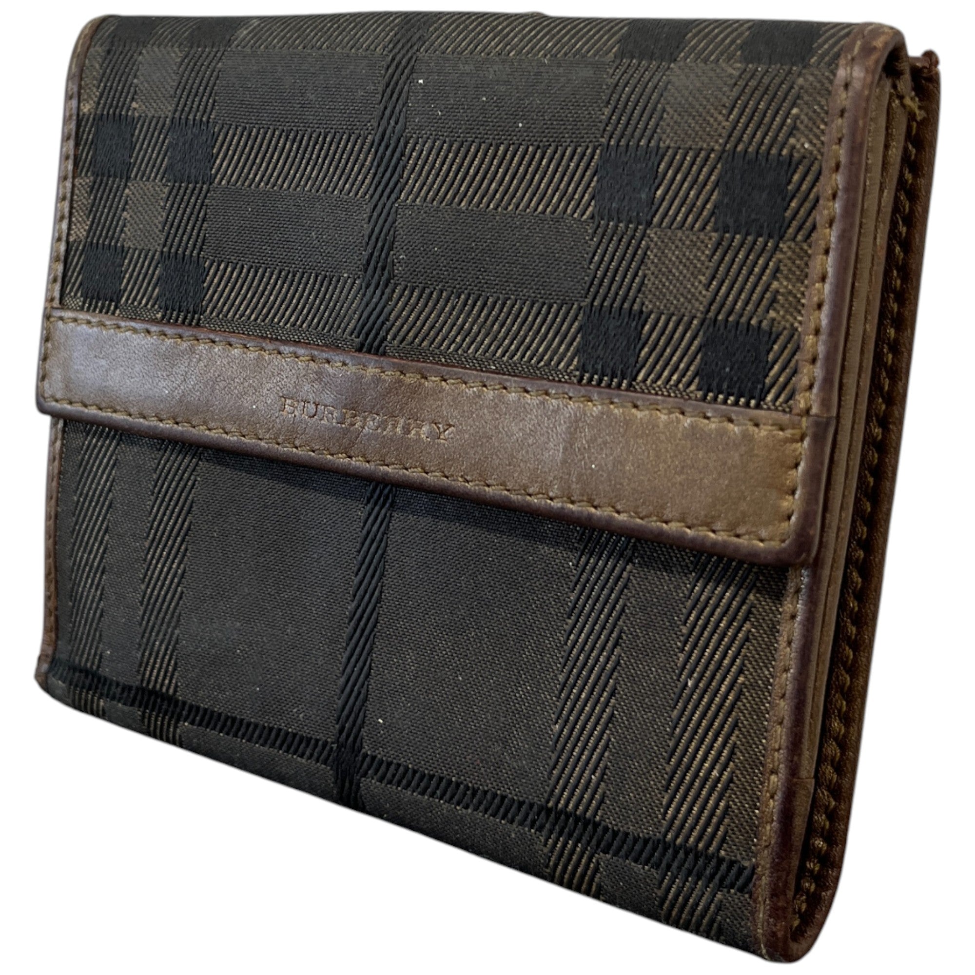 Women's Checkered Wallet Brown