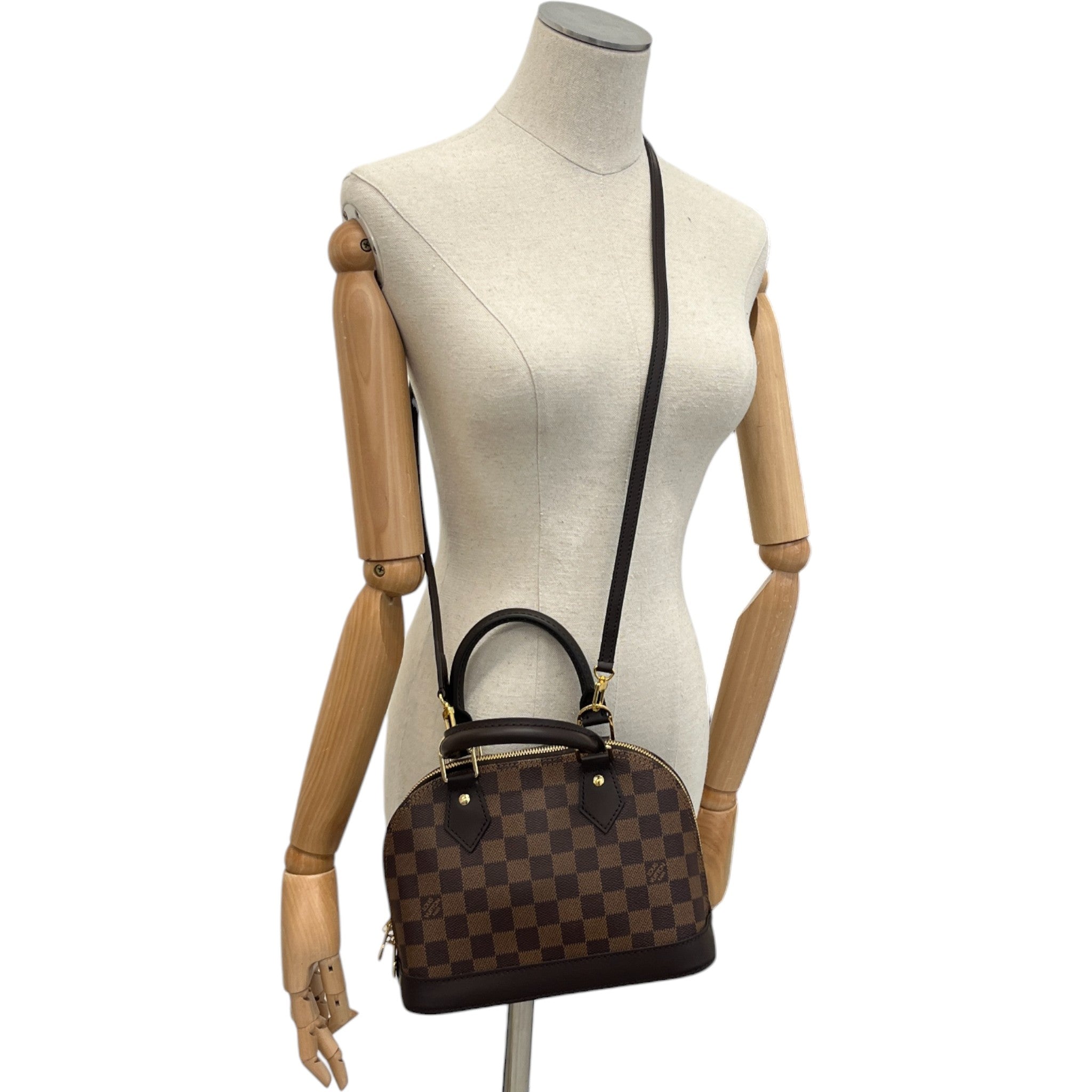 Women's Damier Ebene Alma Bb Handbag Brown
