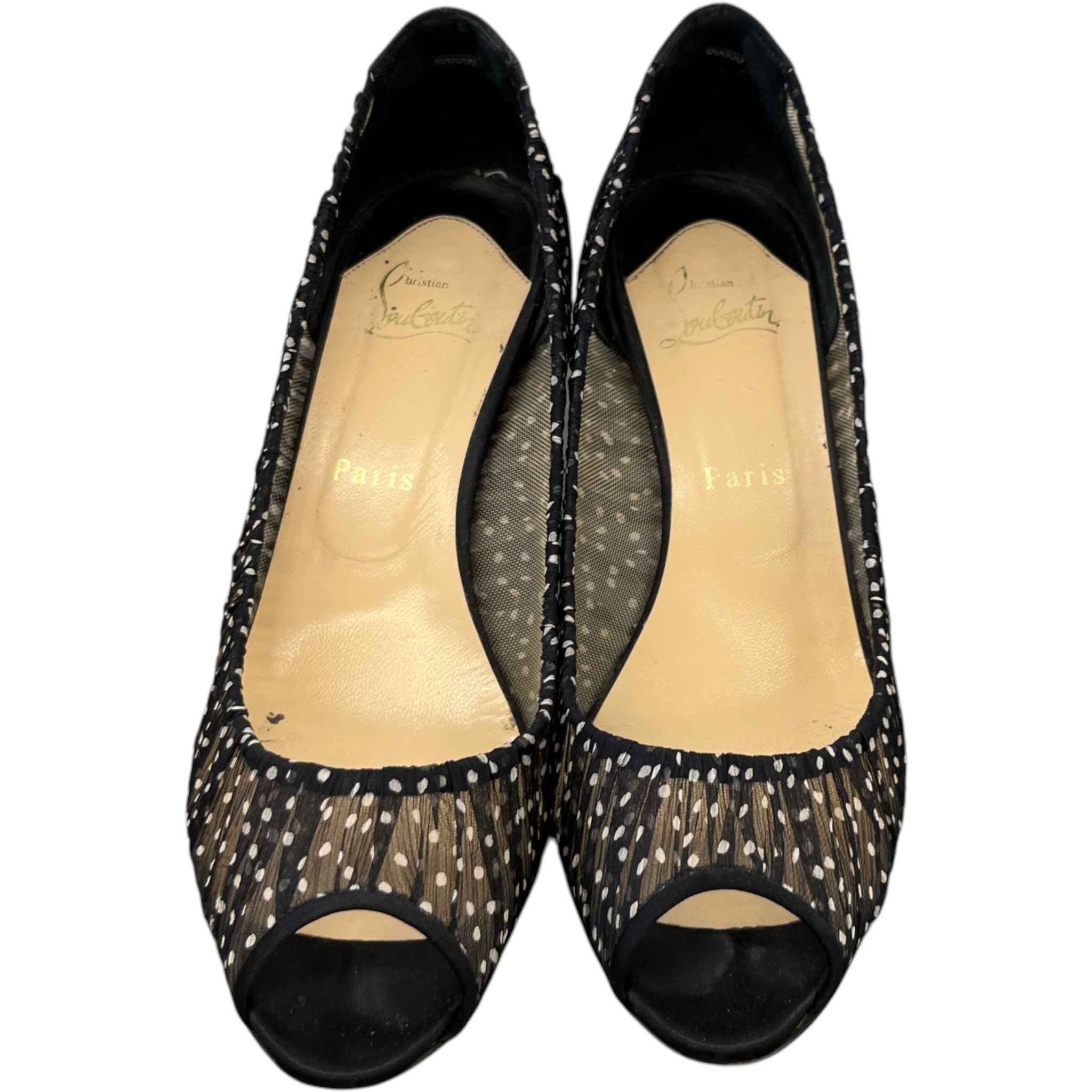 Women's Peep-Toe Heels Black Size EU 39.5 / UK 6.5