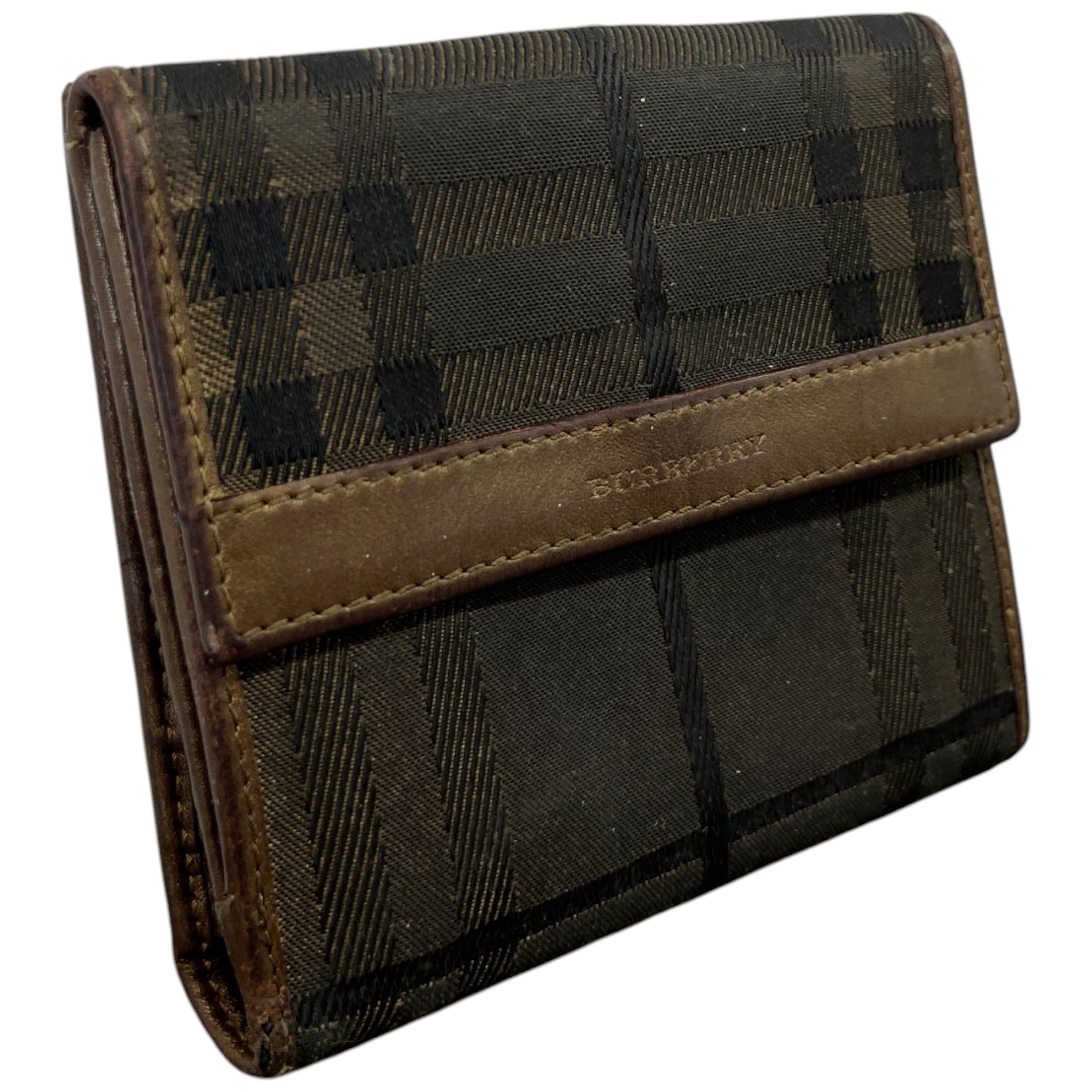 Women's Checkered Wallet Brown