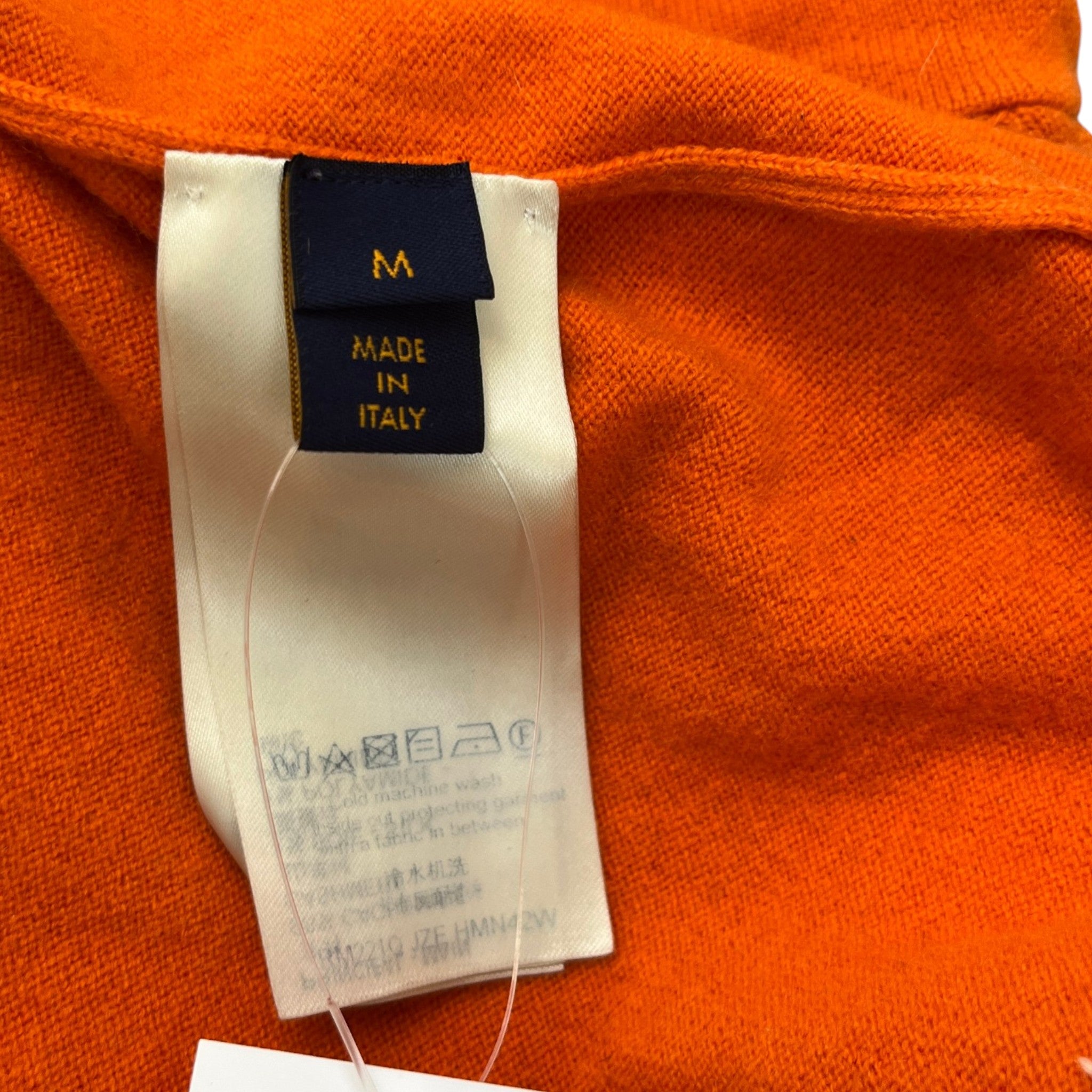 Men's Embossed Lv Hoodie Orange Size M