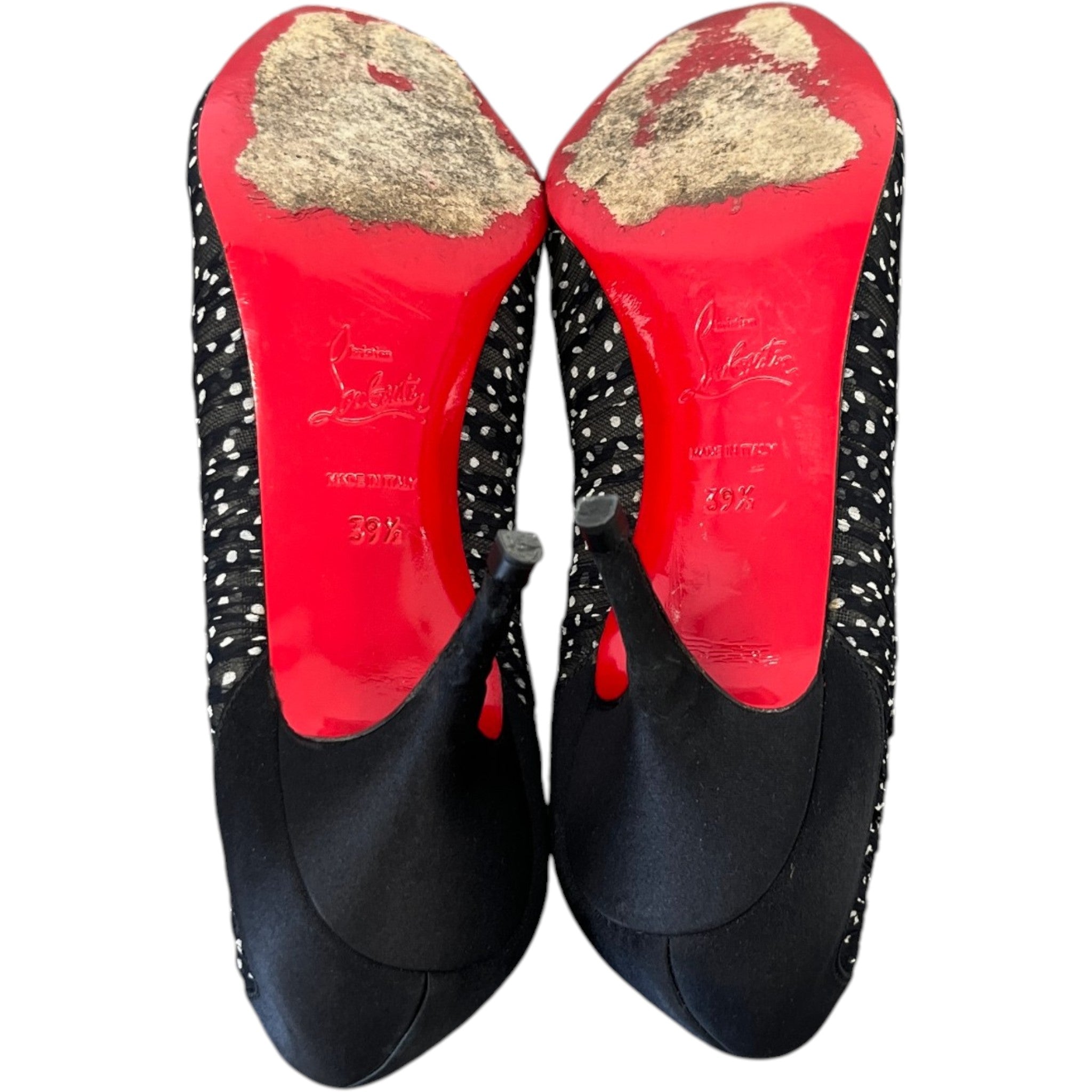 Women's Peep-Toe Heels Black Size EU 39.5 / UK 6.5
