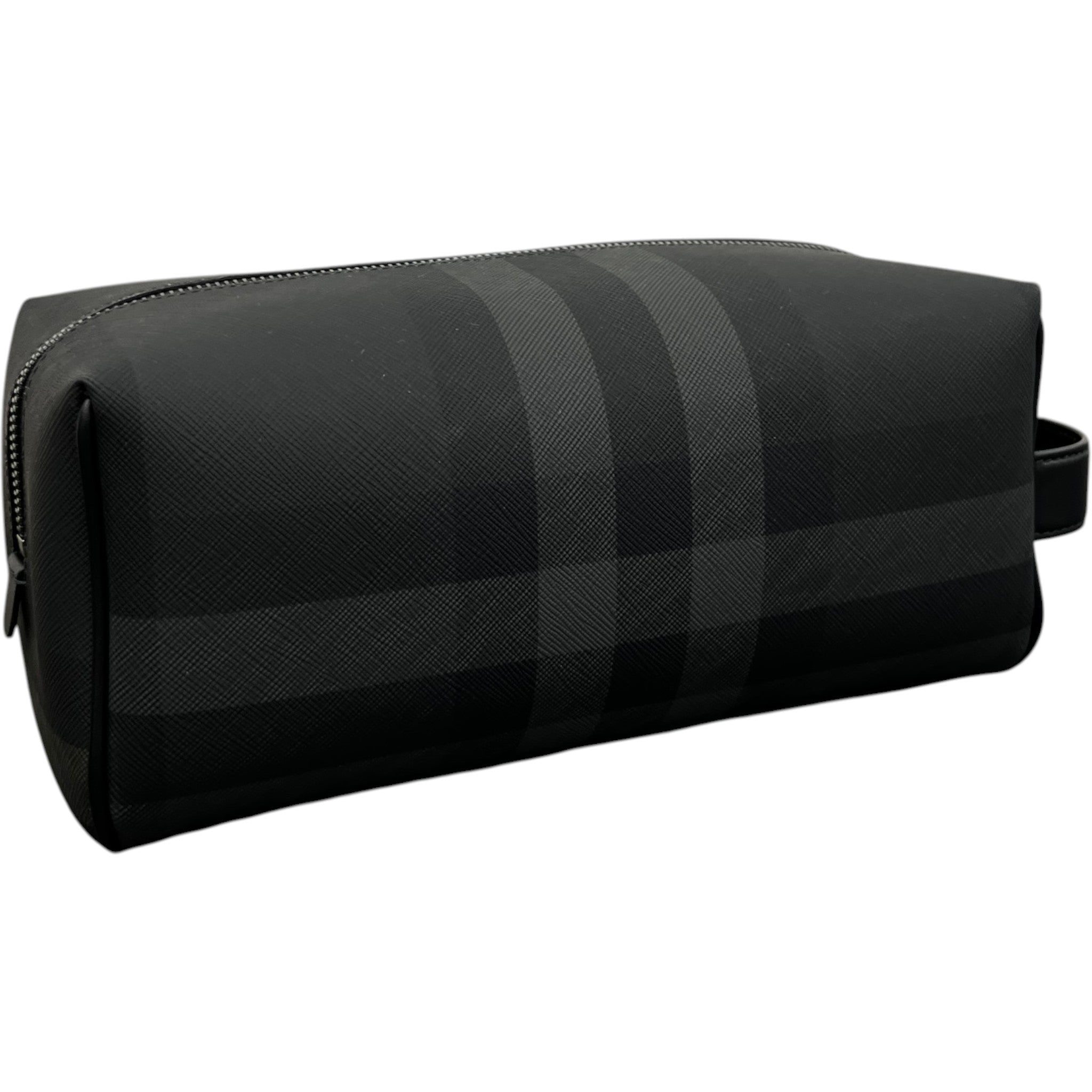 Men's Checkered Toiletry Bag Black