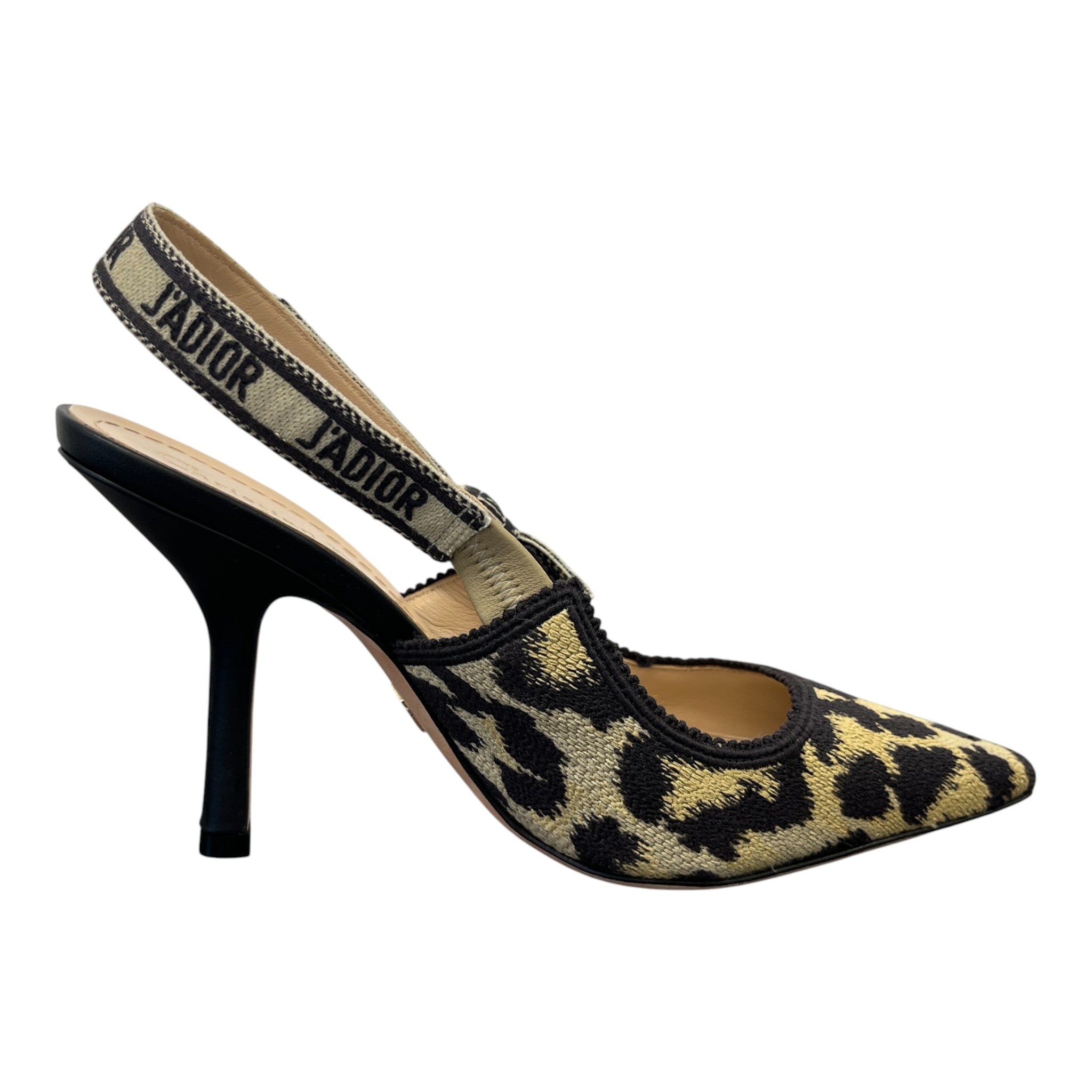Women's Leopard J'Adior Slingback Heels Beige Size EU 36.5 / UK 3.5