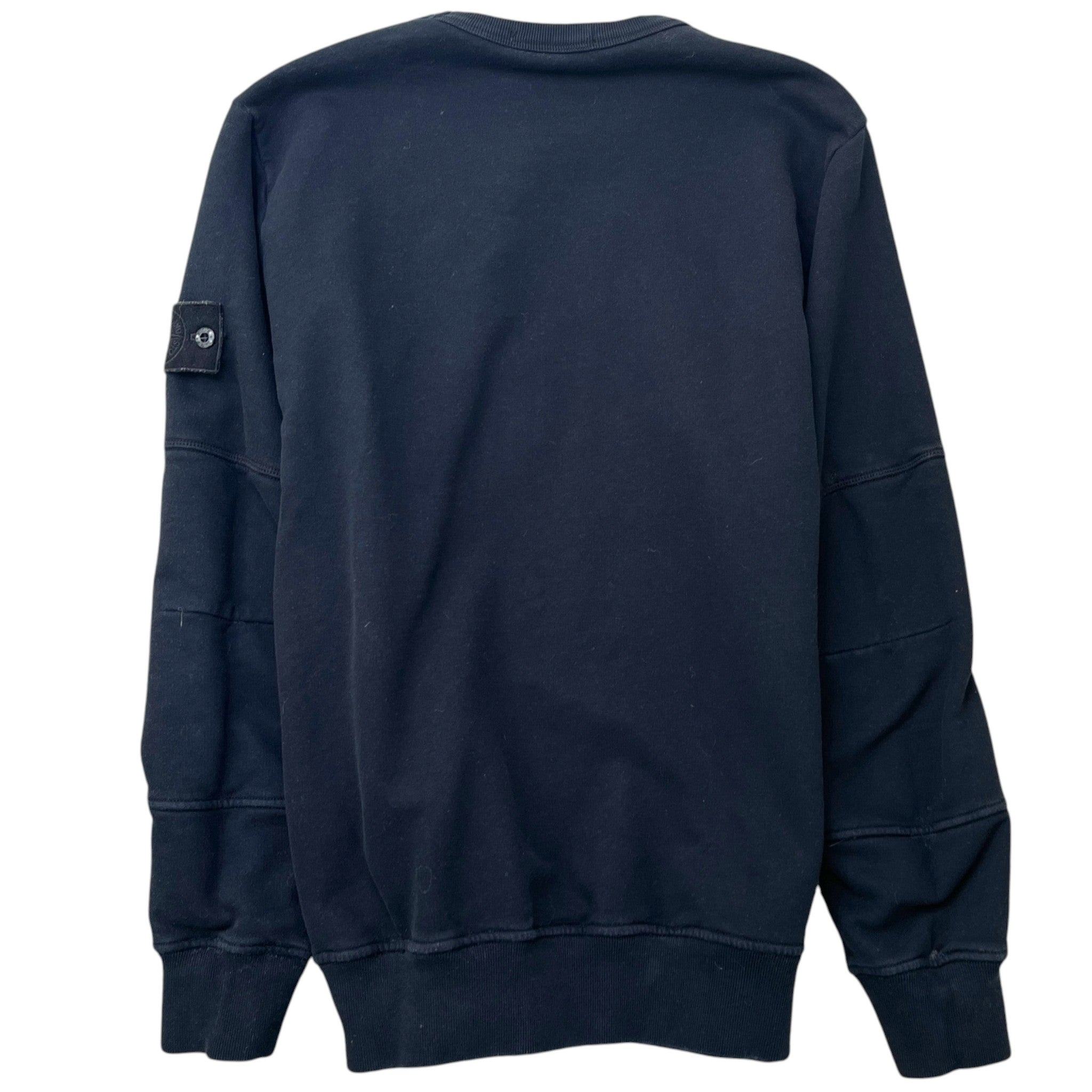 Men's Shadow Applique Logo Sweatshirt Black Size M