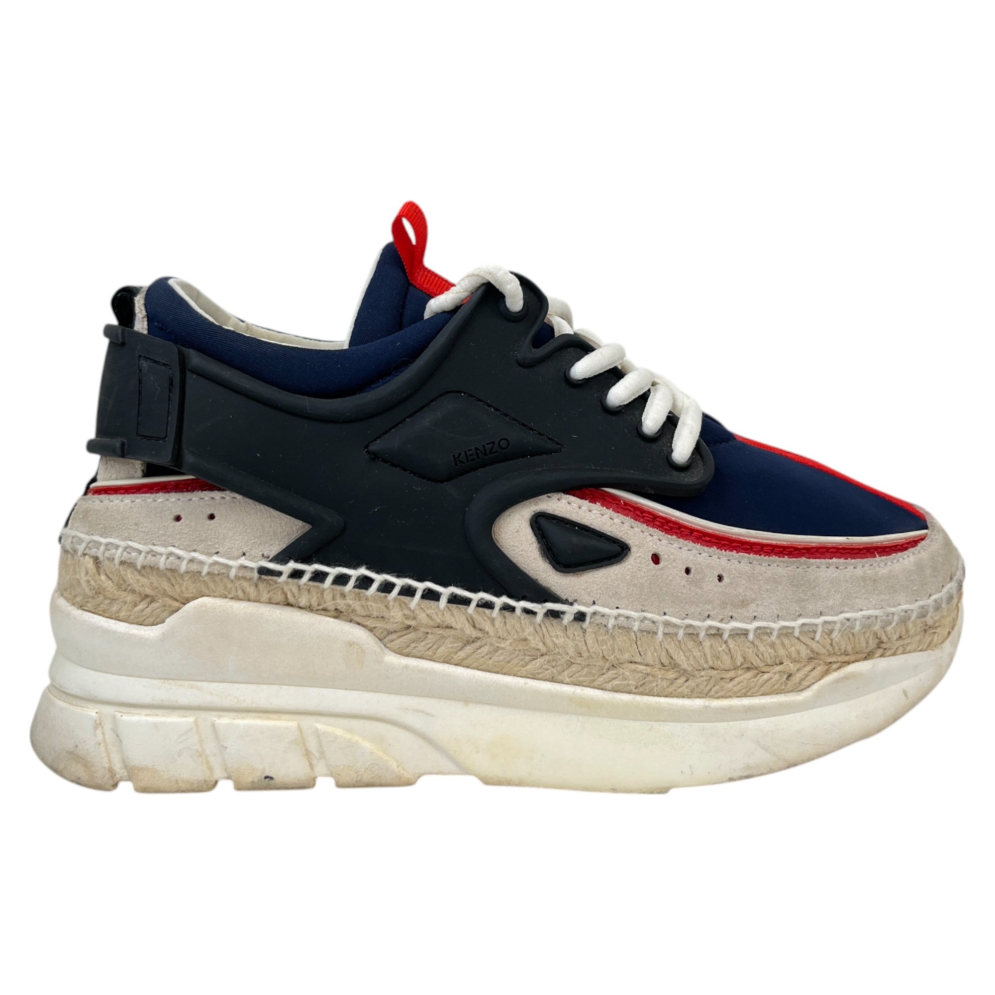 Women's K-Lastic Lace Espadrilles Low Trainers Navy Size EU 35 / UK 2