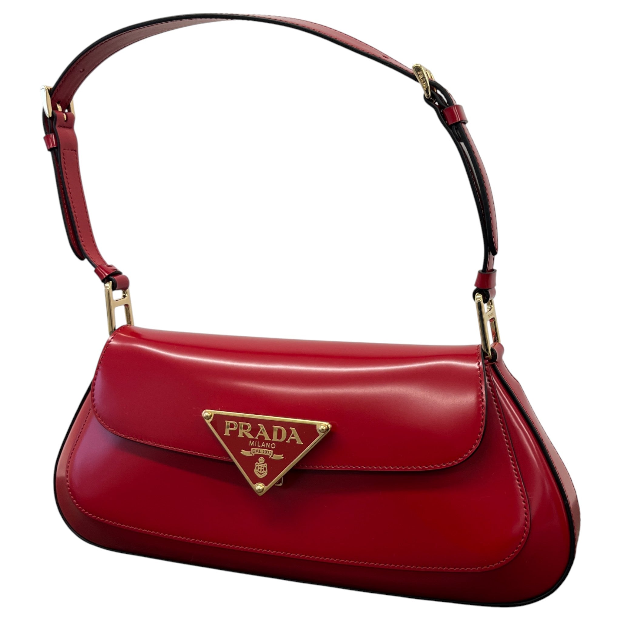 Women's Plaque Logo Handbag Red