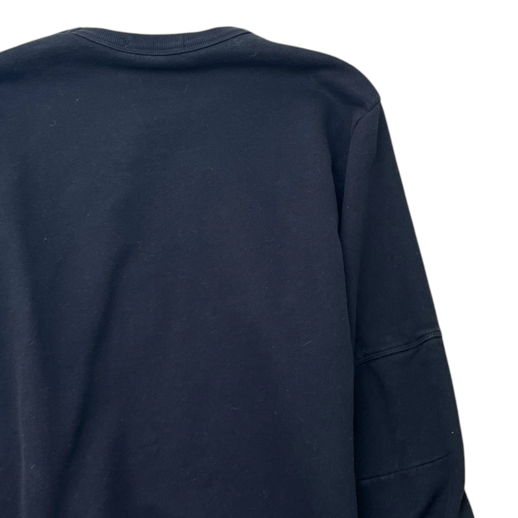 Men's Shadow Applique Logo Sweatshirt Black Size M