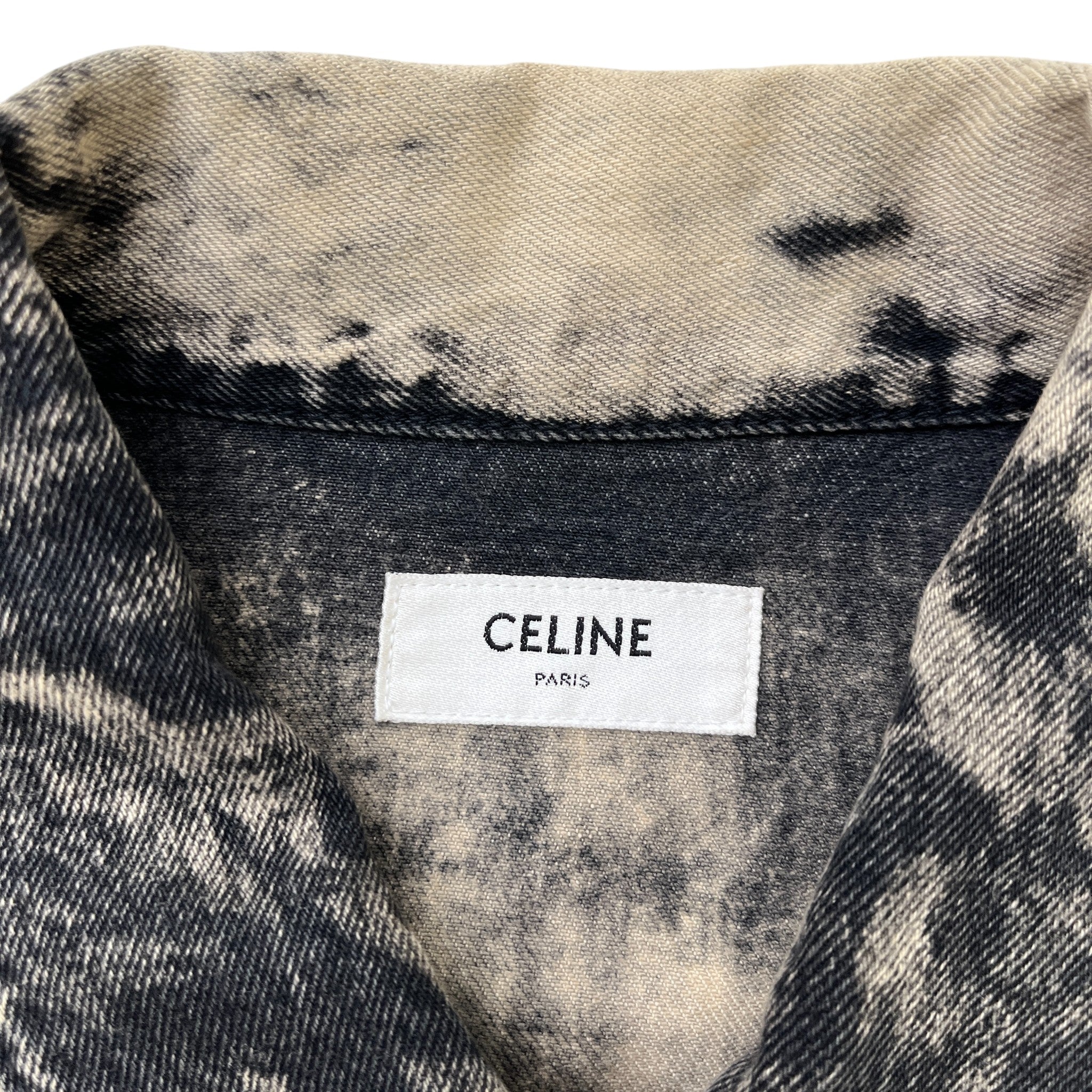 Men's Tye-Dye Denim Jacket Black Size S