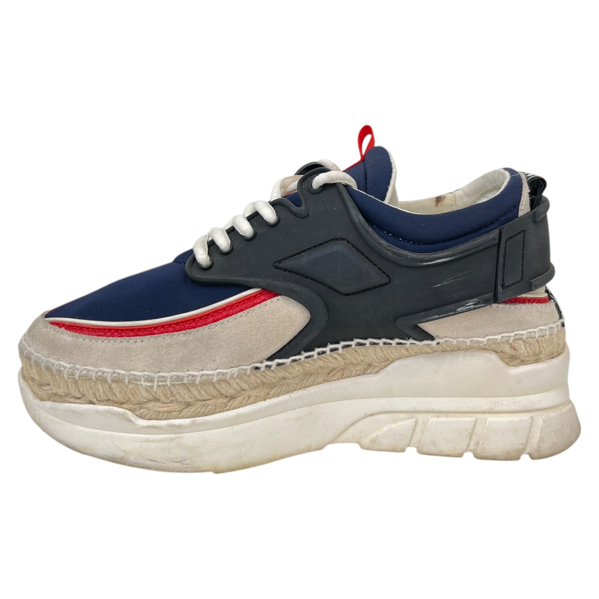 Women's K-Lastic Lace Espadrilles Low Trainers Navy Size EU 35 / UK 2