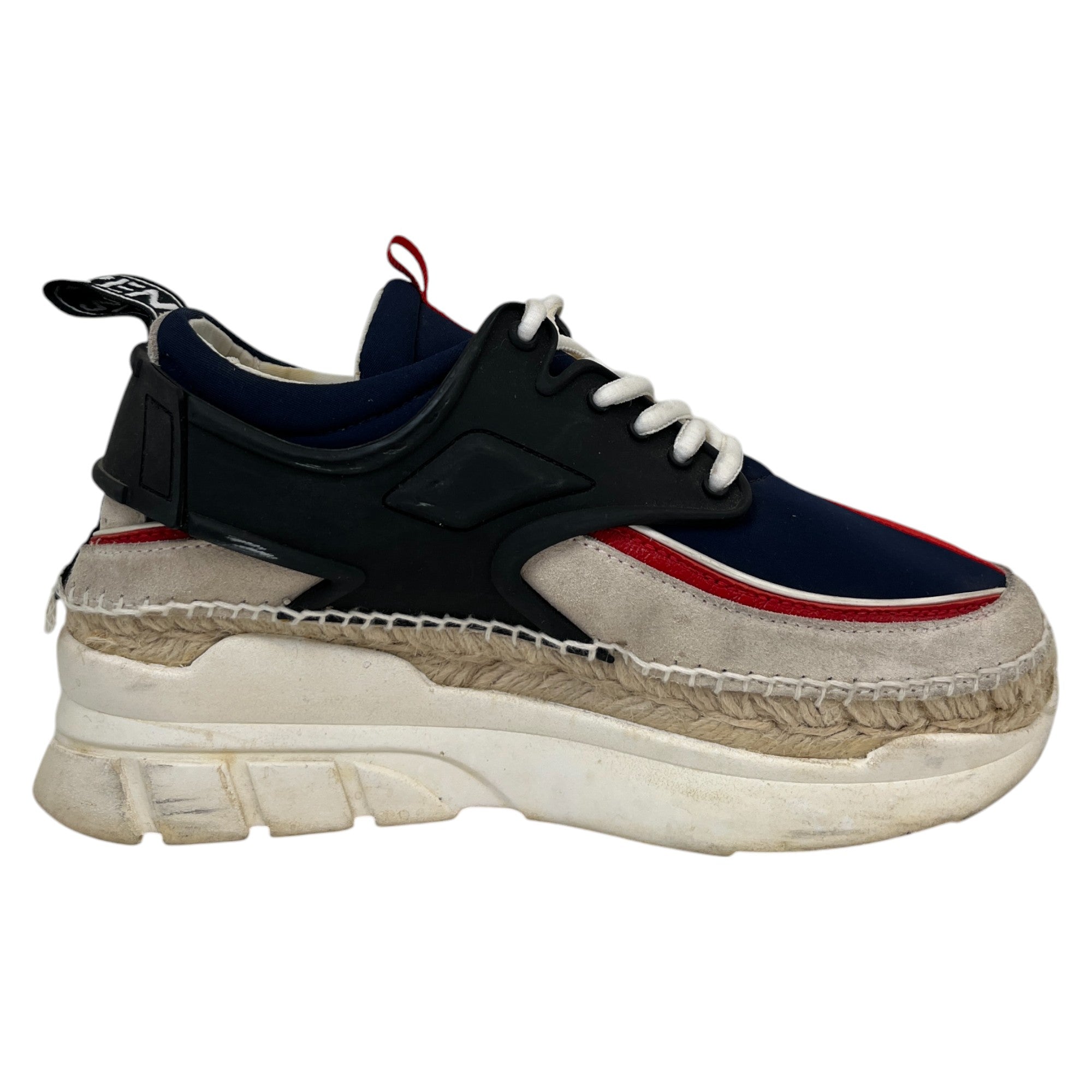 Women's K-Lastic Lace Espadrilles Low Trainers Navy Size EU 35 / UK 2