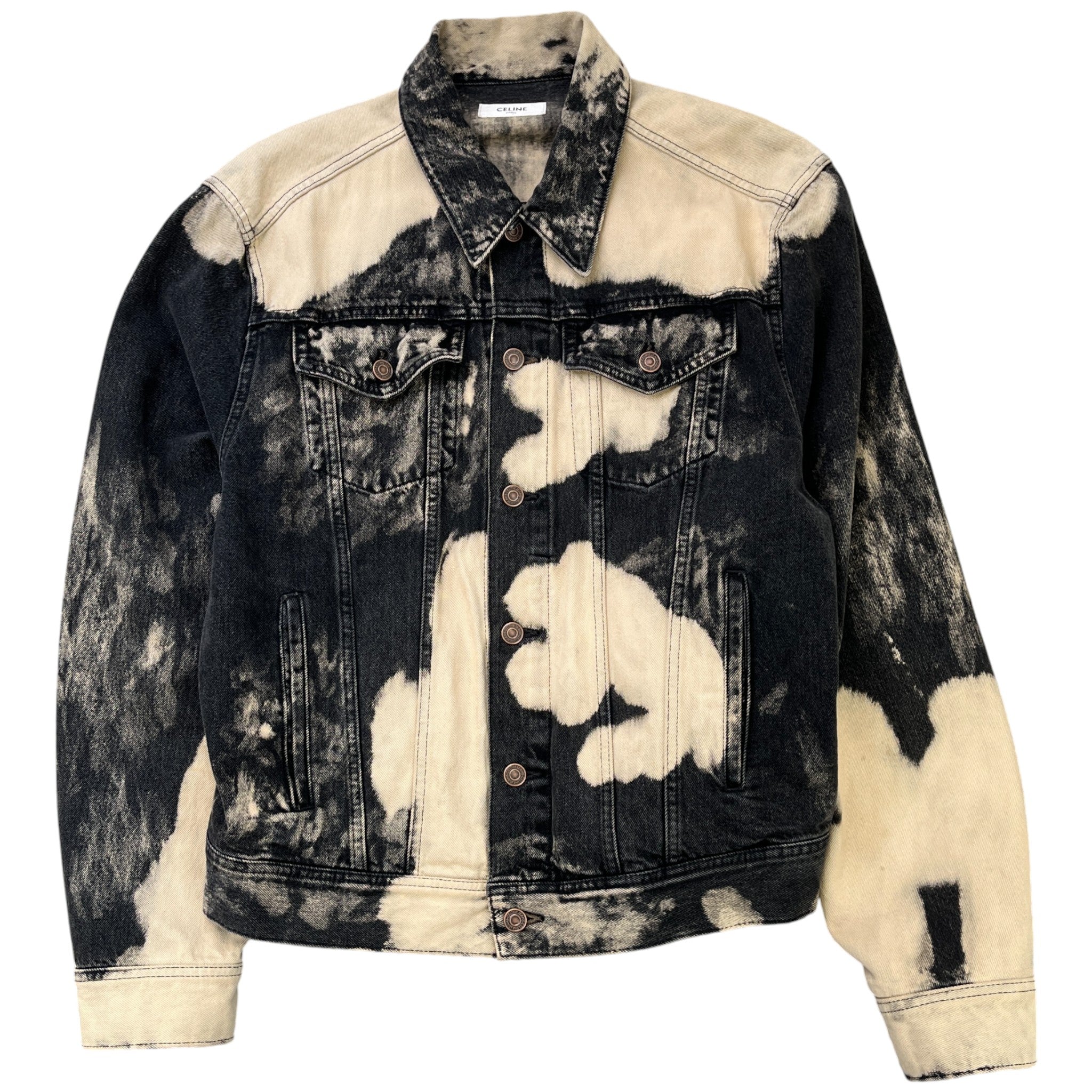 Men's Tye-Dye Denim Jacket Black Size S