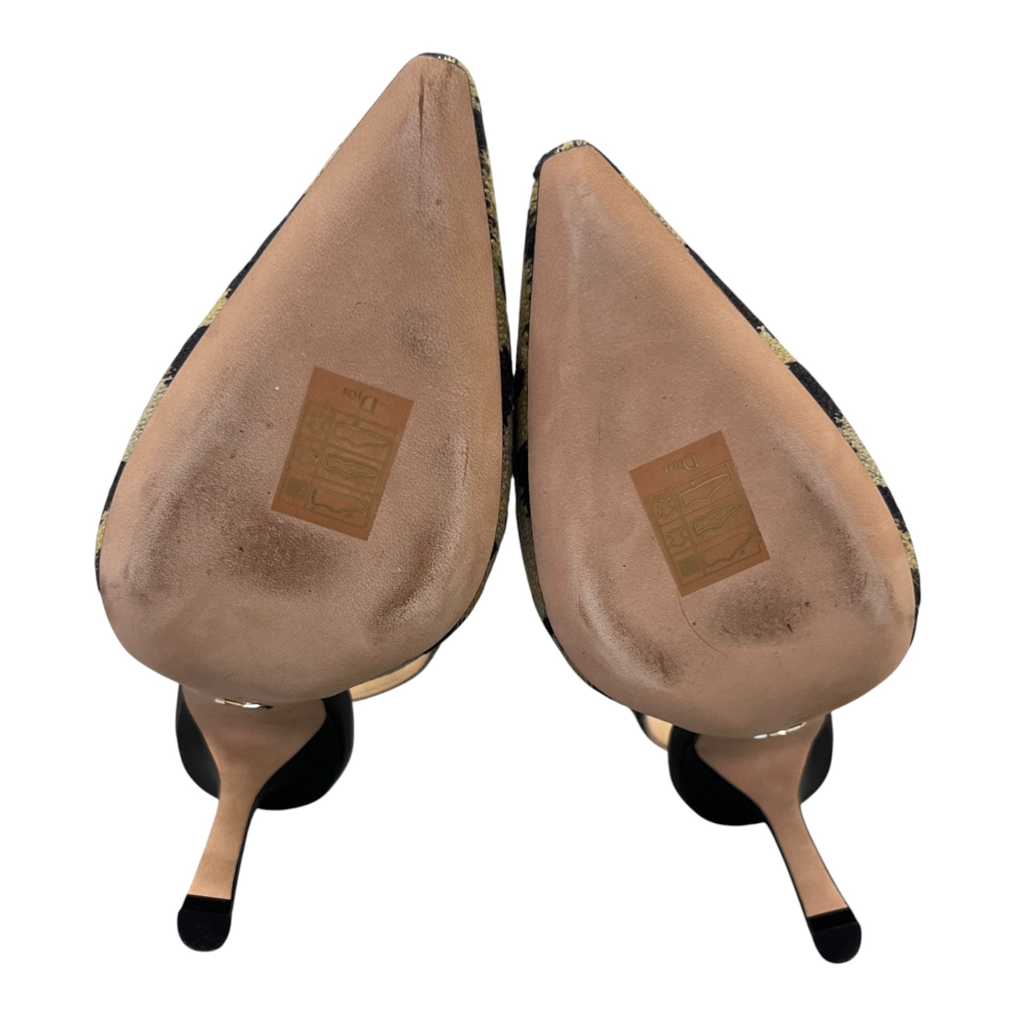 Women's Leopard J'Adior Slingback Heels Beige Size EU 36.5 / UK 3.5