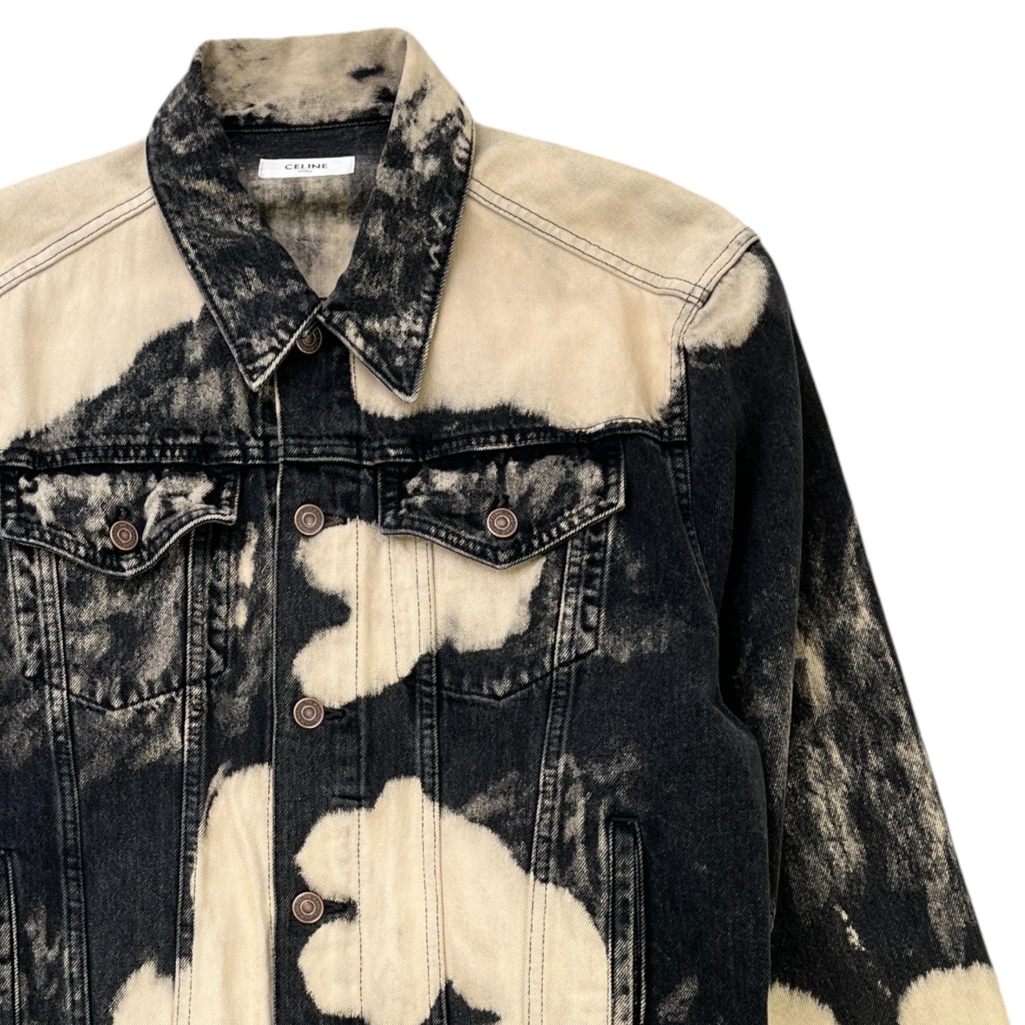 Men's Tye-Dye Denim Jacket Black Size S