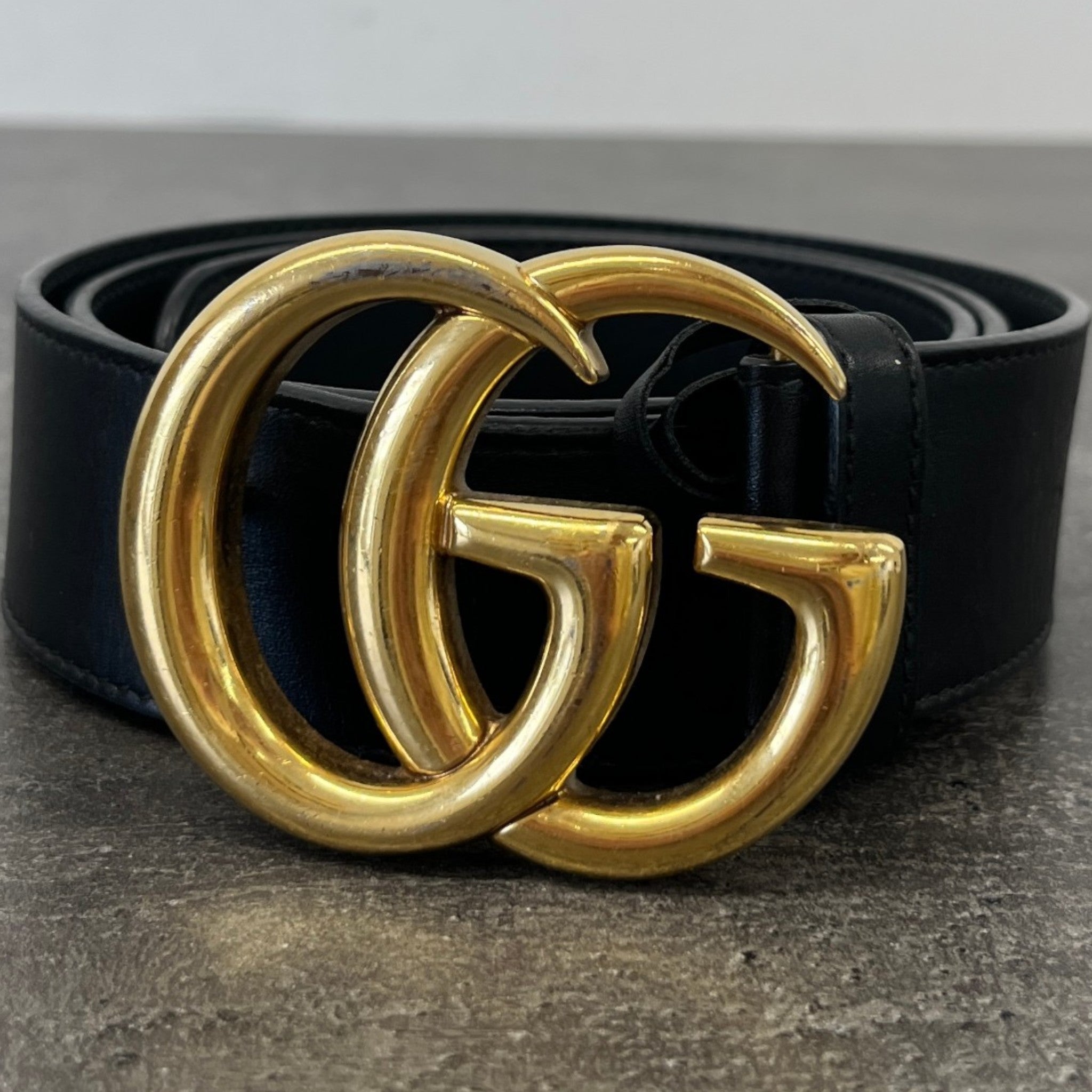 Women's Gg Marmont Belt Black Size 85CM / UK 10