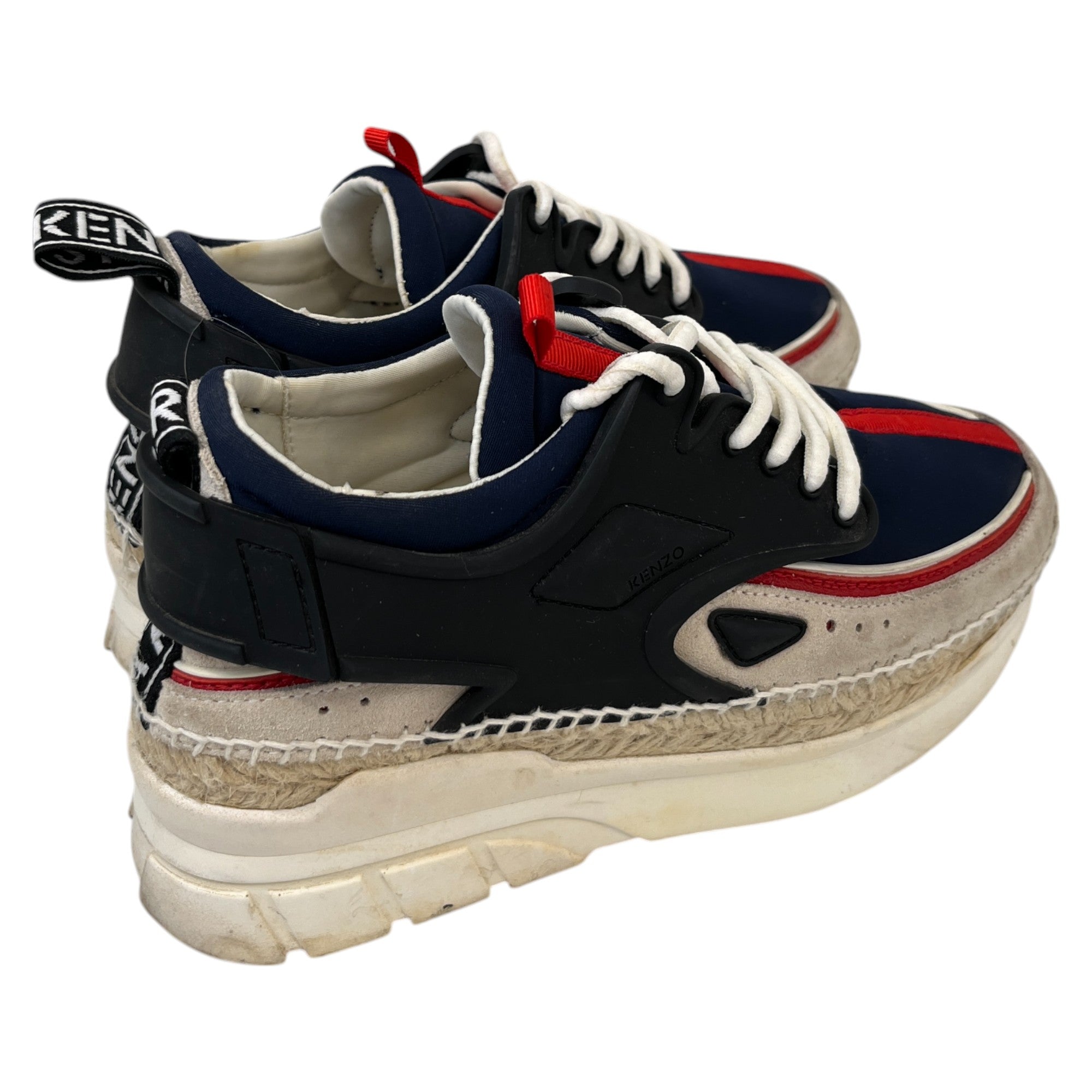 Women's K-Lastic Lace Espadrilles Low Trainers Navy Size EU 35 / UK 2