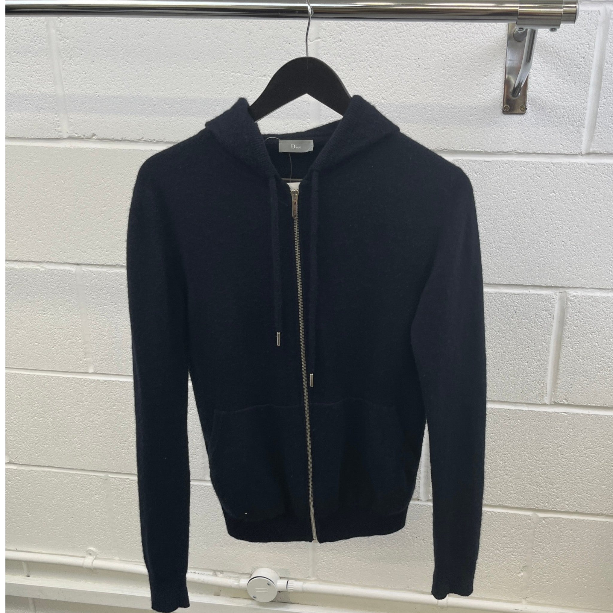 Men's Cashmere Hoodie Navy Size XS
