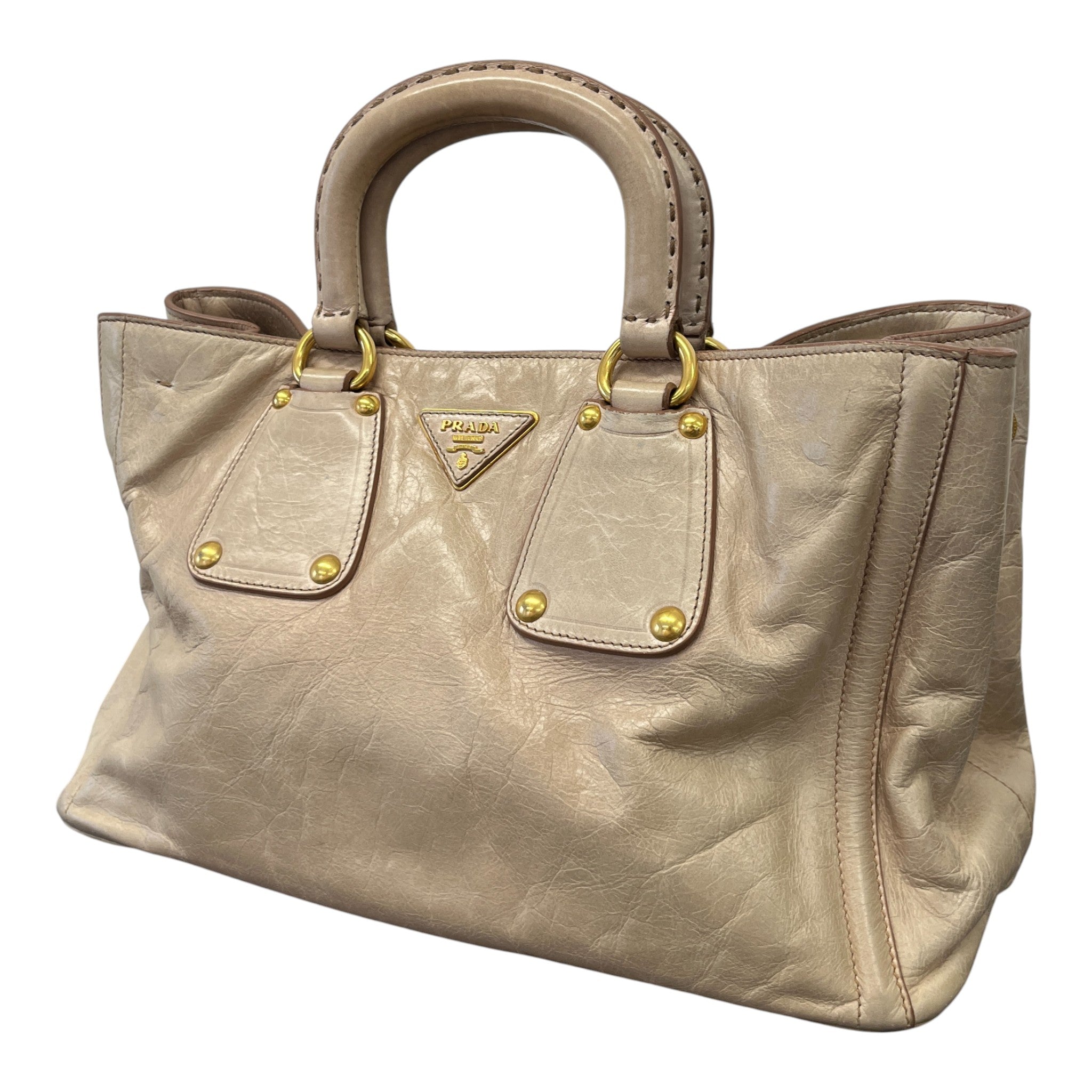 Women's Vitello Shine Bag Beige