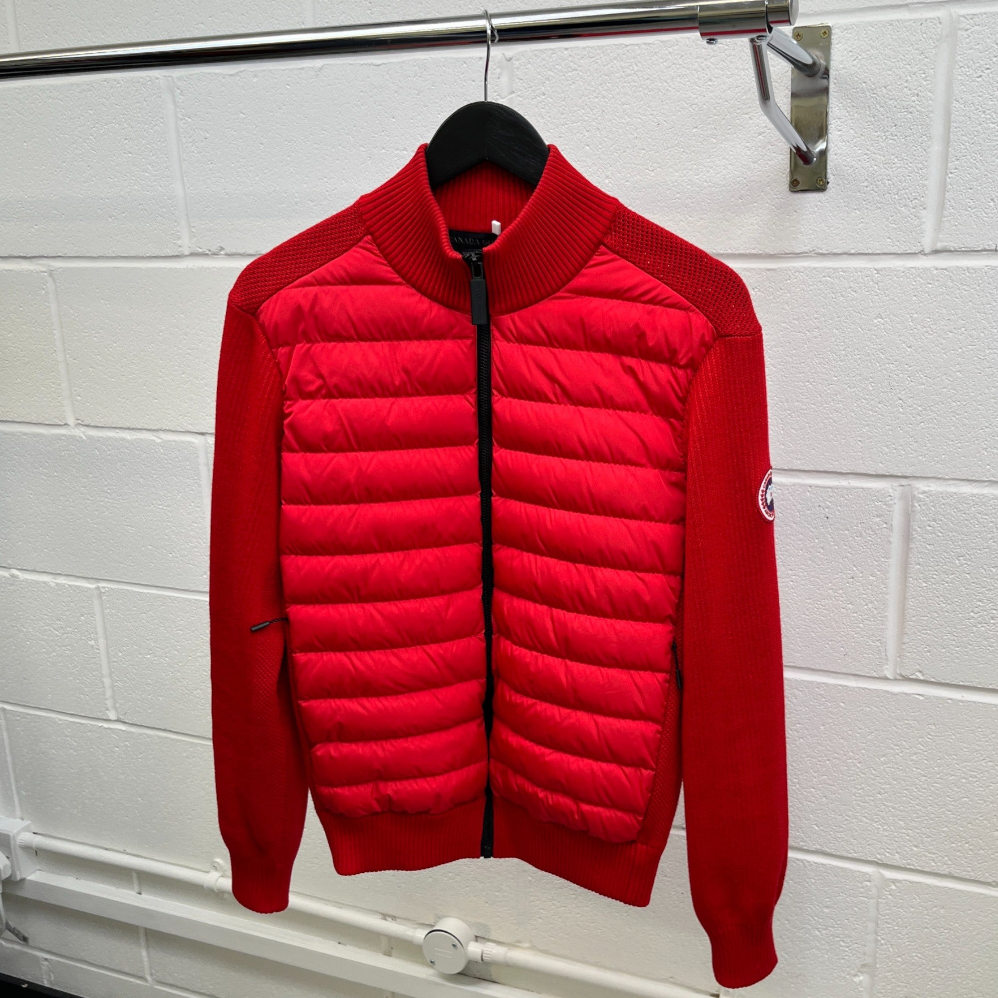 Men's Hybridge Knit Jacket Red Size S