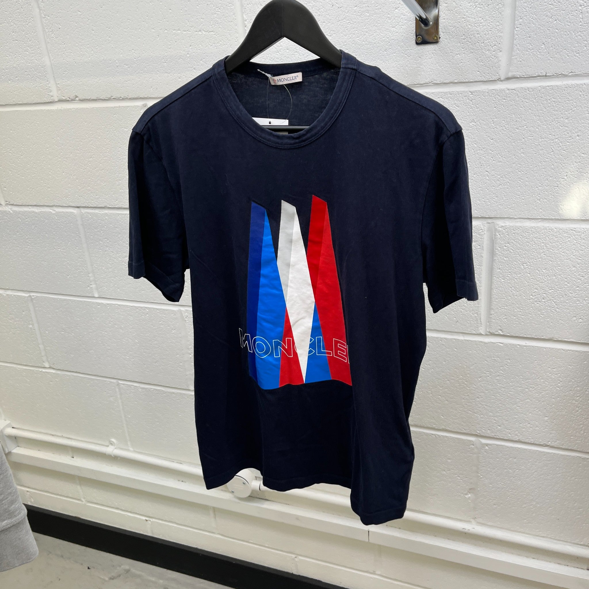 Men's Logo Print T-Shirt Navy Size M