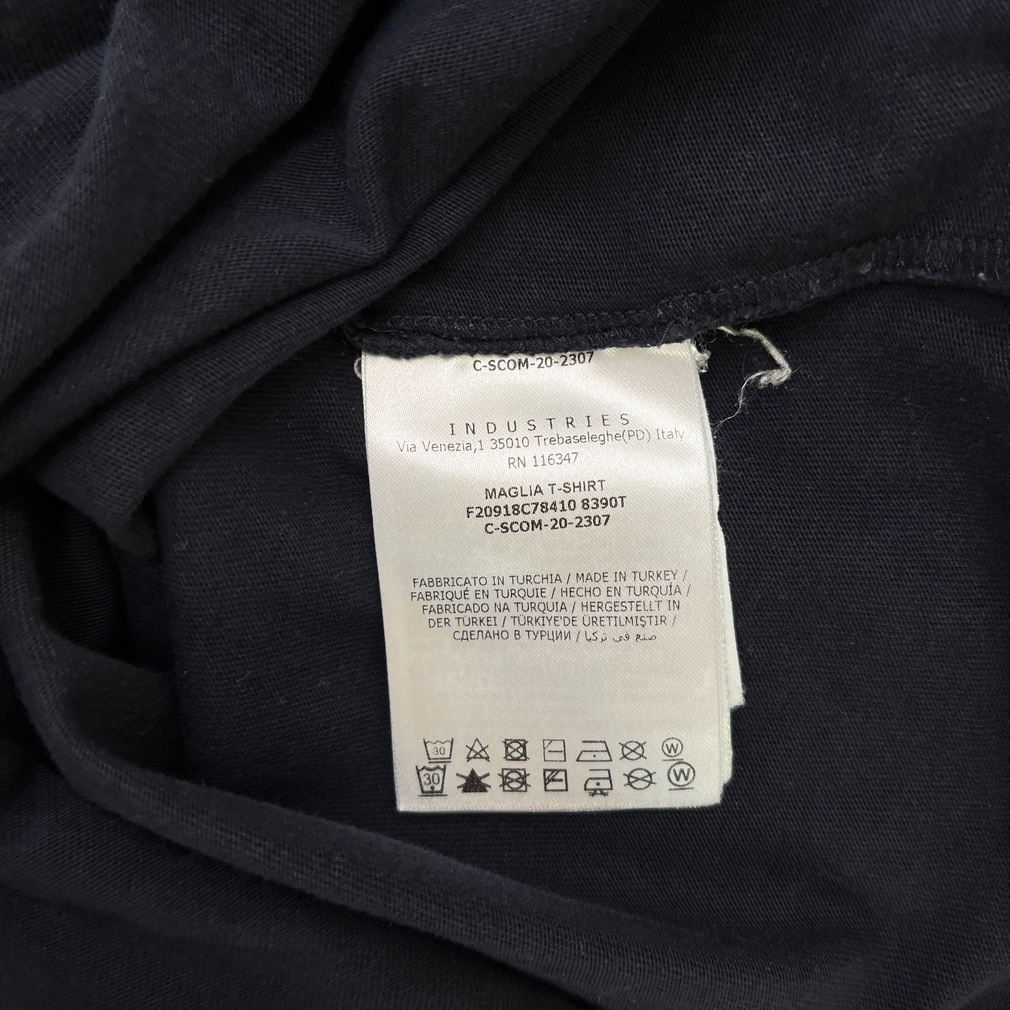 Men's Logo Print T-Shirt Navy Size M