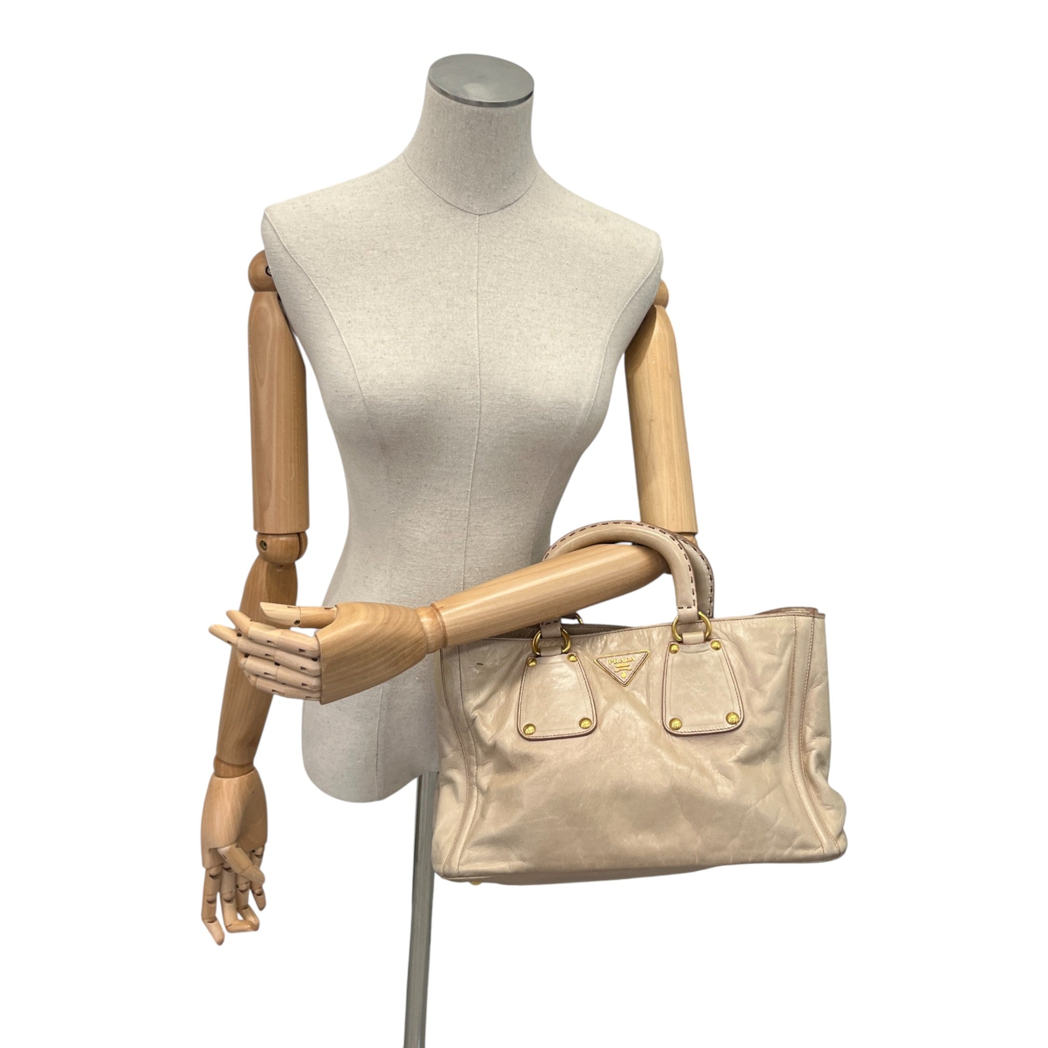 Women's Vitello Shine Bag Beige