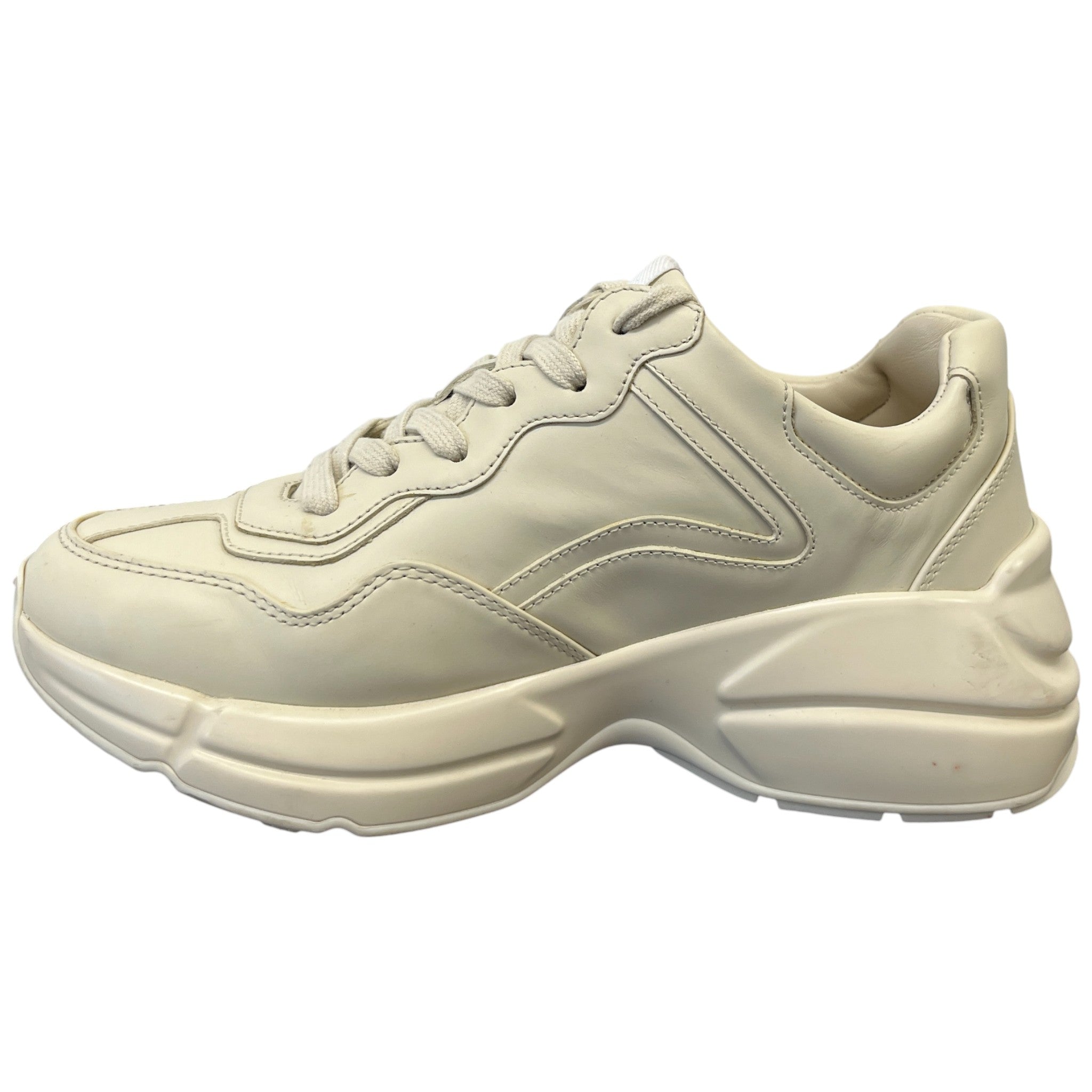 Women's Gg Rhyton Heart Low Trainers Beige Size EU 36 / UK 3
