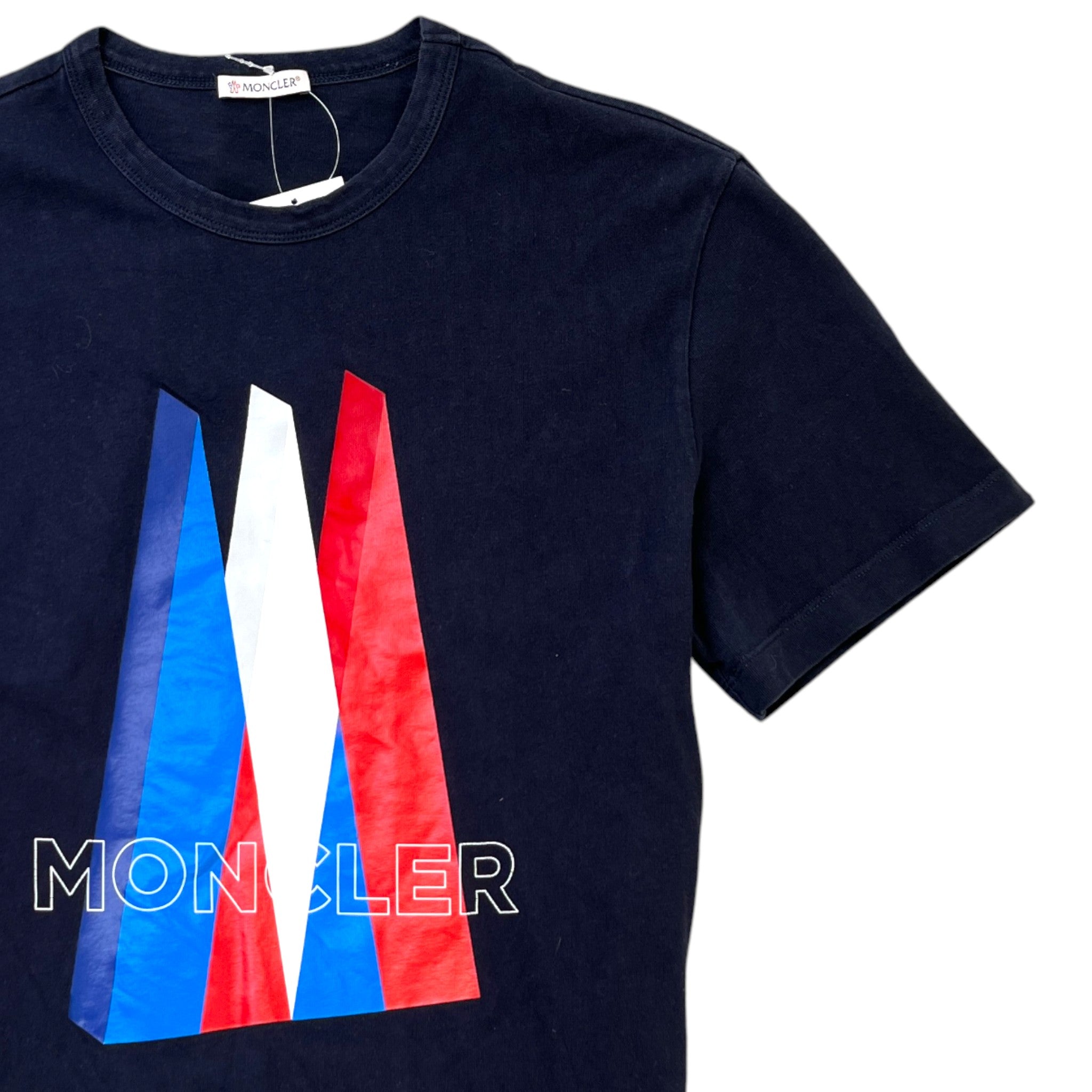 Men's Logo Print T-Shirt Navy Size M