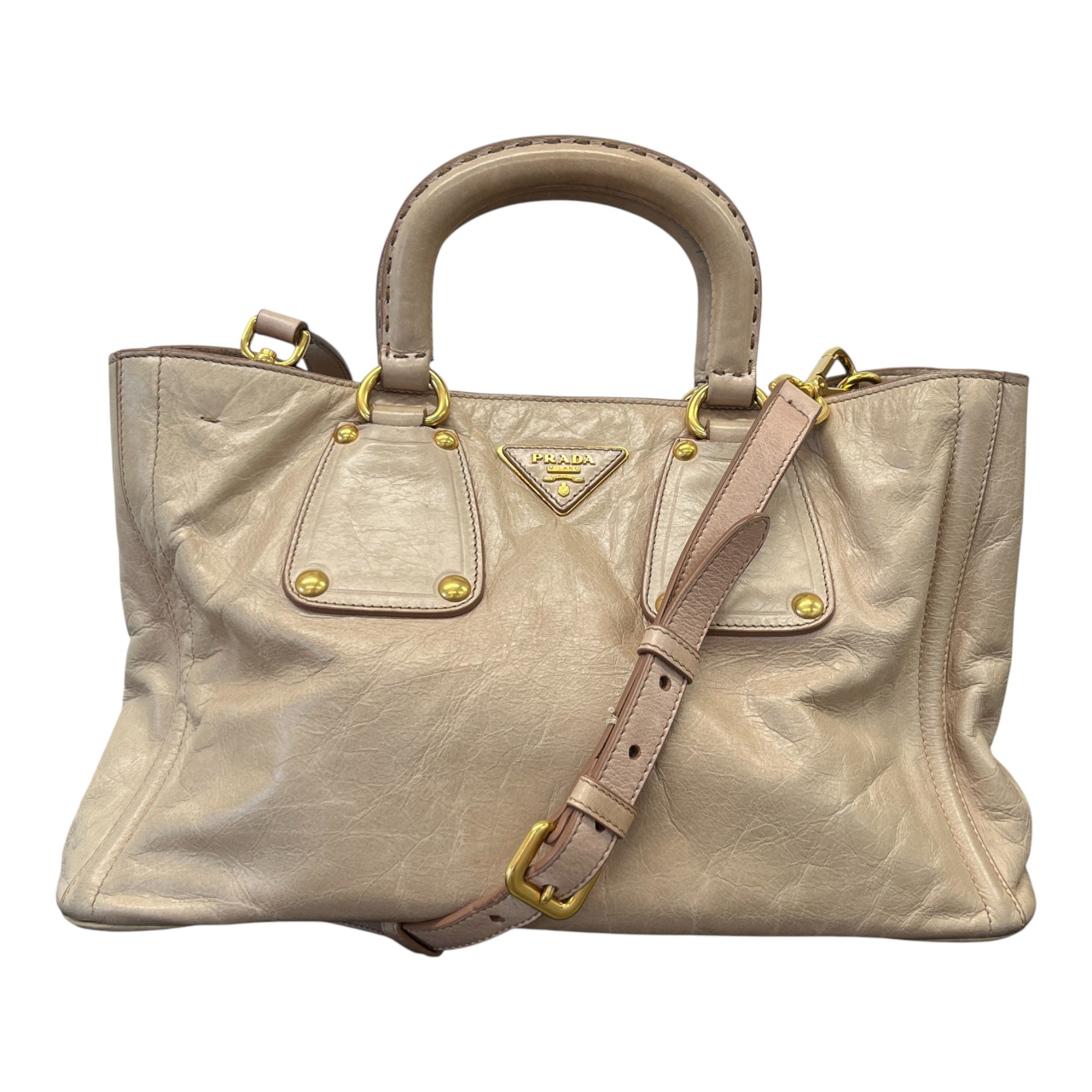 Women's Vitello Shine Bag Beige