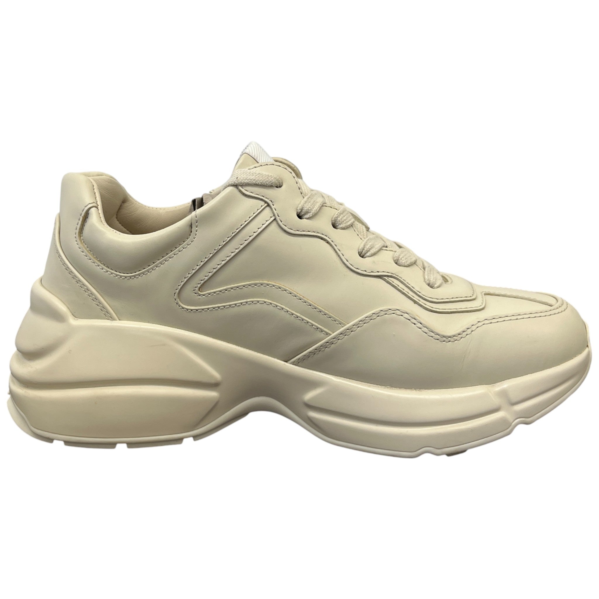 Women's Gg Rhyton Heart Low Trainers Beige Size EU 36 / UK 3