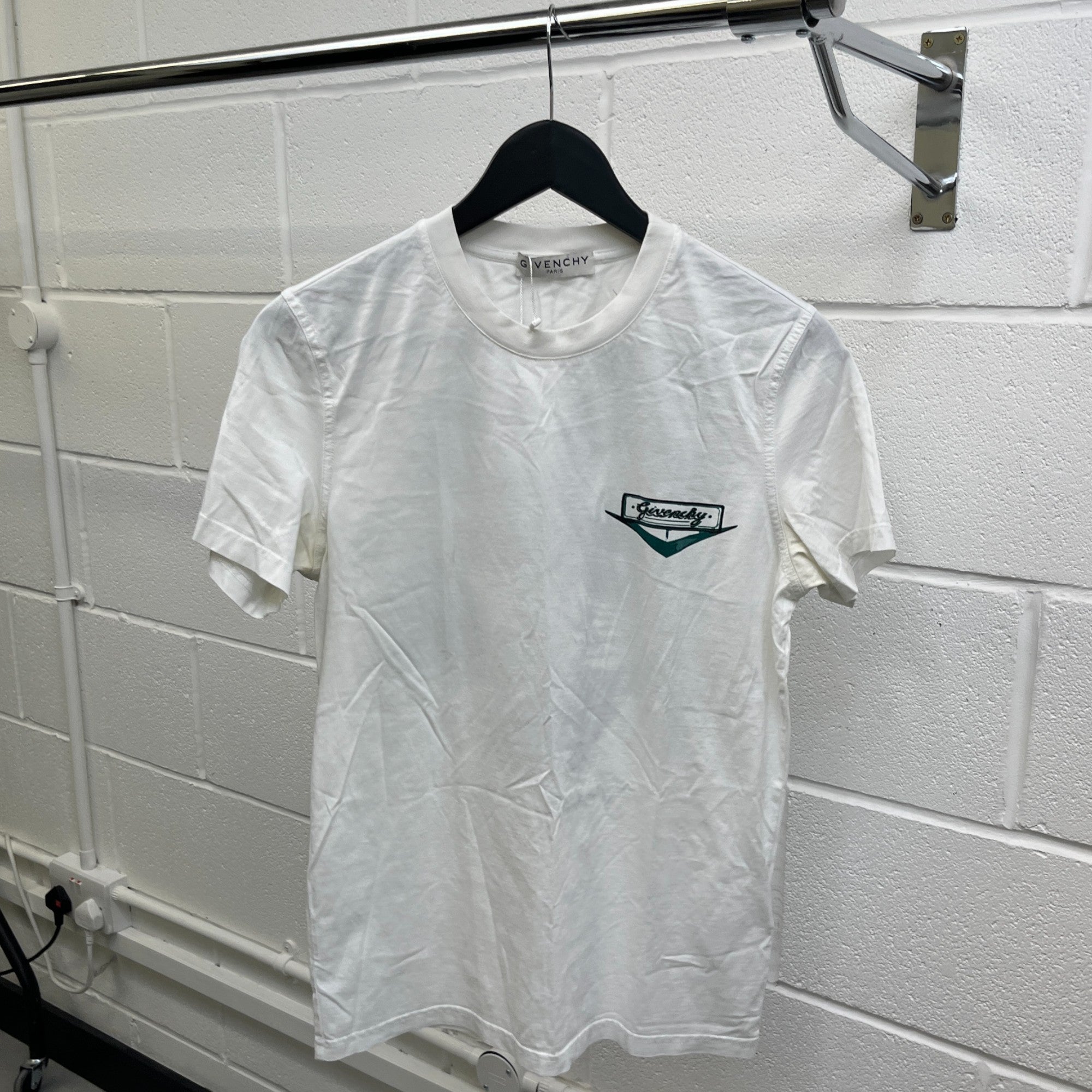 Men's Logo Print T-Shirt White Size XS