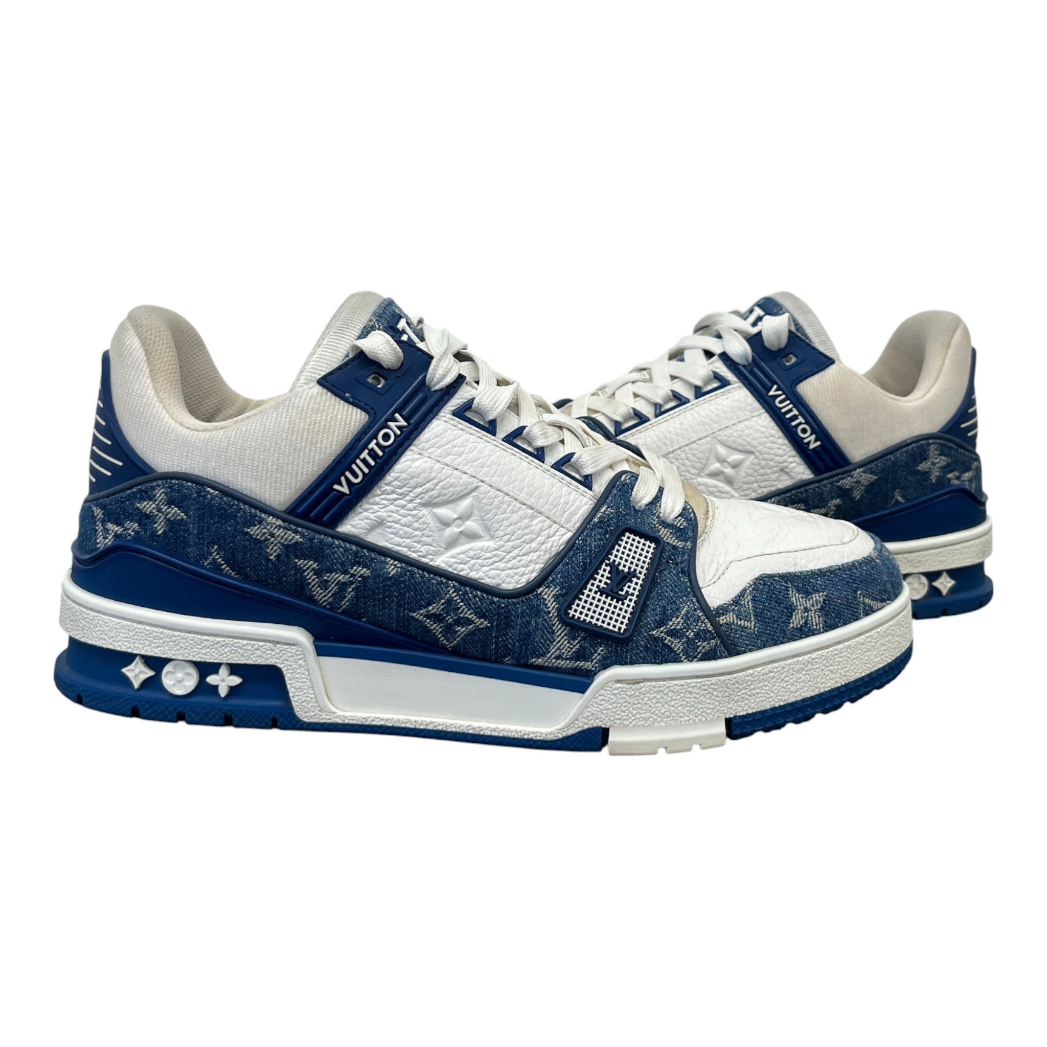 Men's Lv Denim Low Trainers Blue Size EU 40 / UK 6