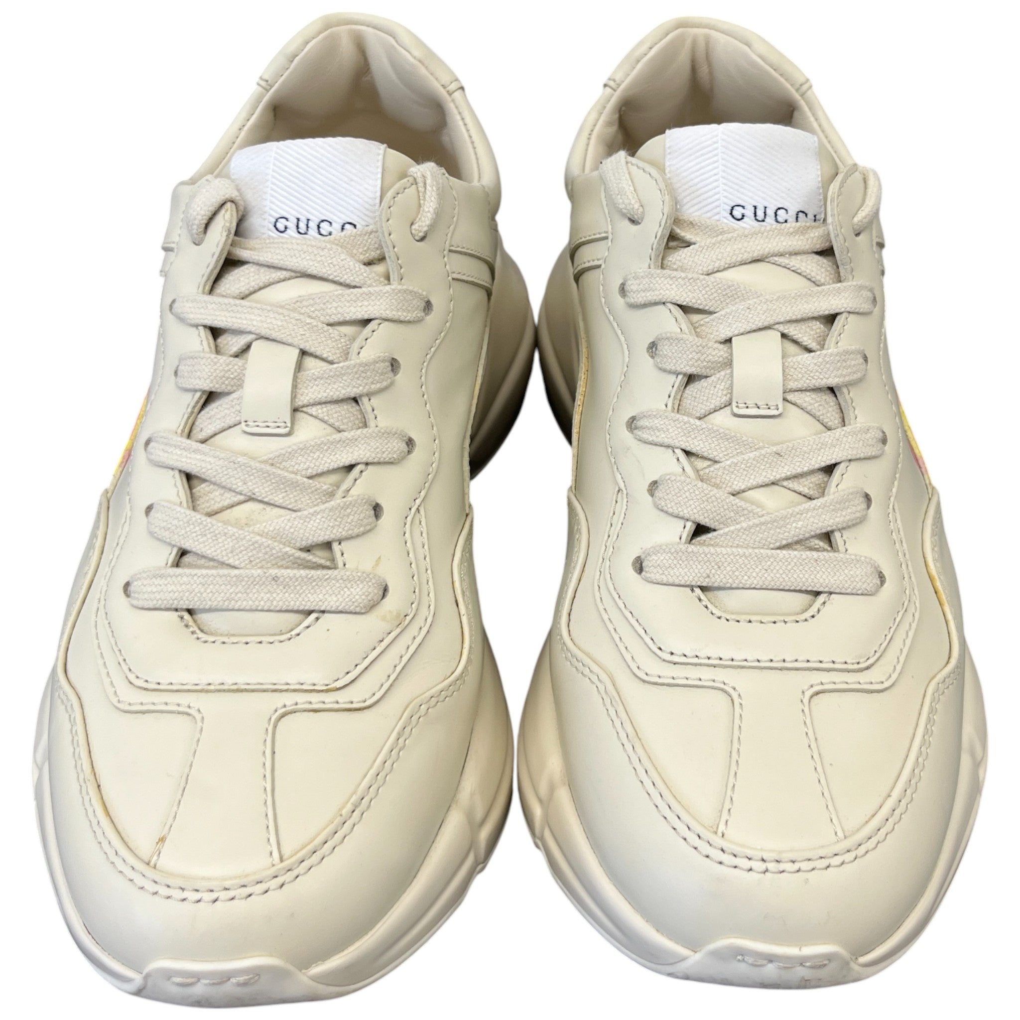 Women's Gg Rhyton Heart Low Trainers Beige Size EU 36 / UK 3