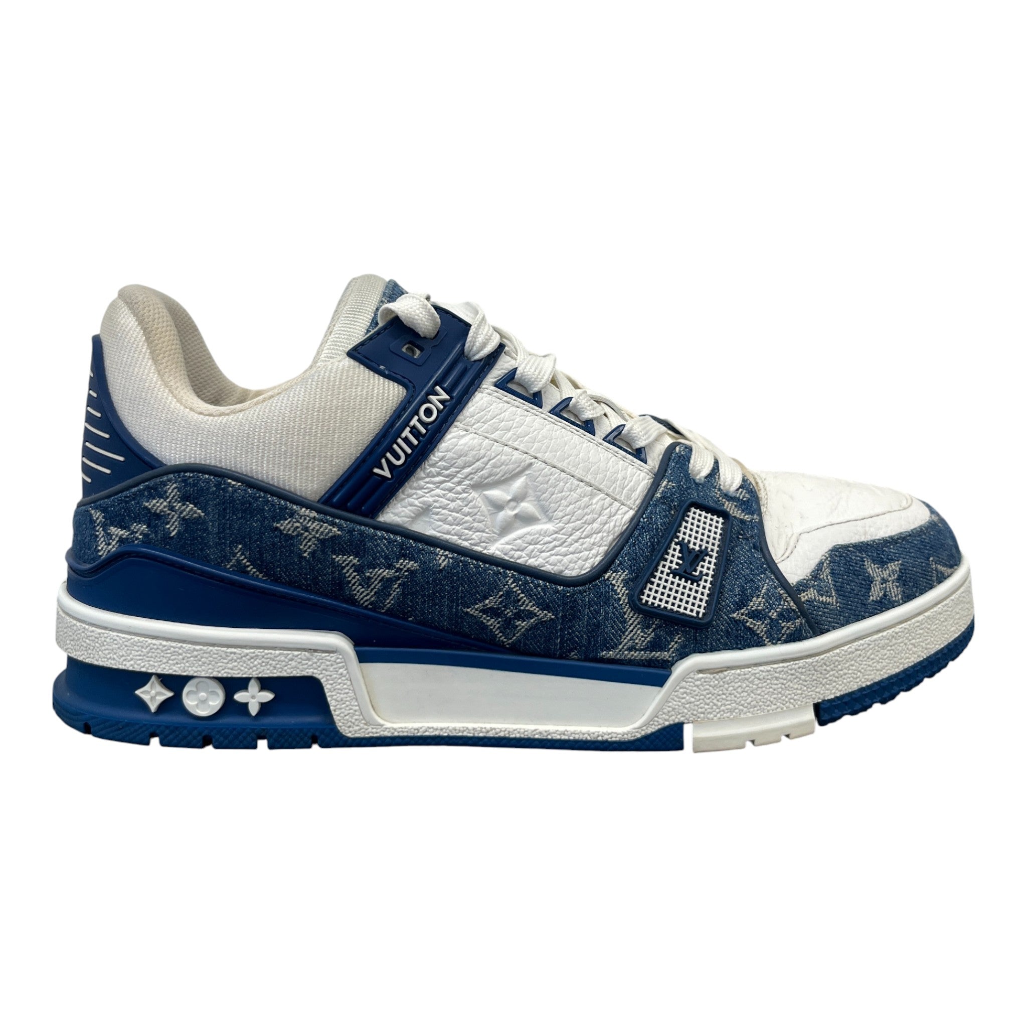 Men's Lv Denim Low Trainers Blue Size EU 40 / UK 6