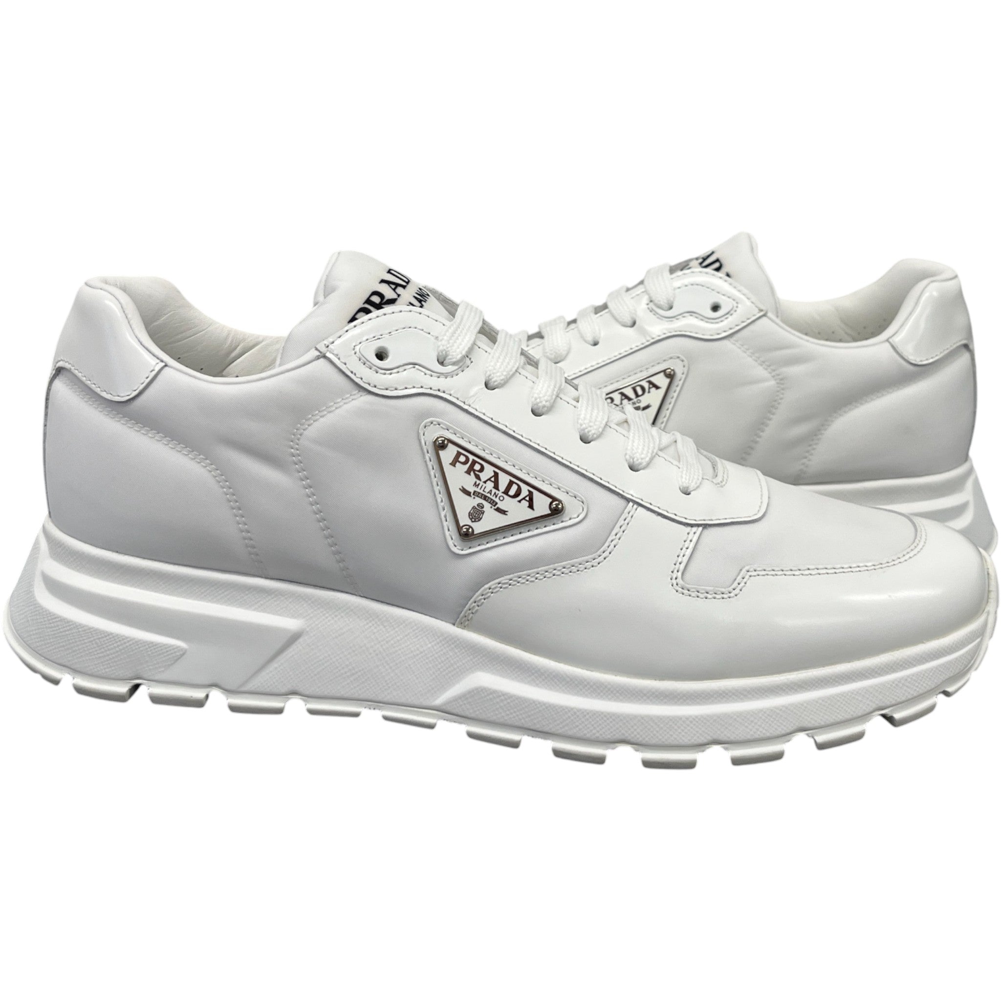 Men's Prax 01 Re-Nylon Low Trainers White Size EU 42.5 / UK 8.5