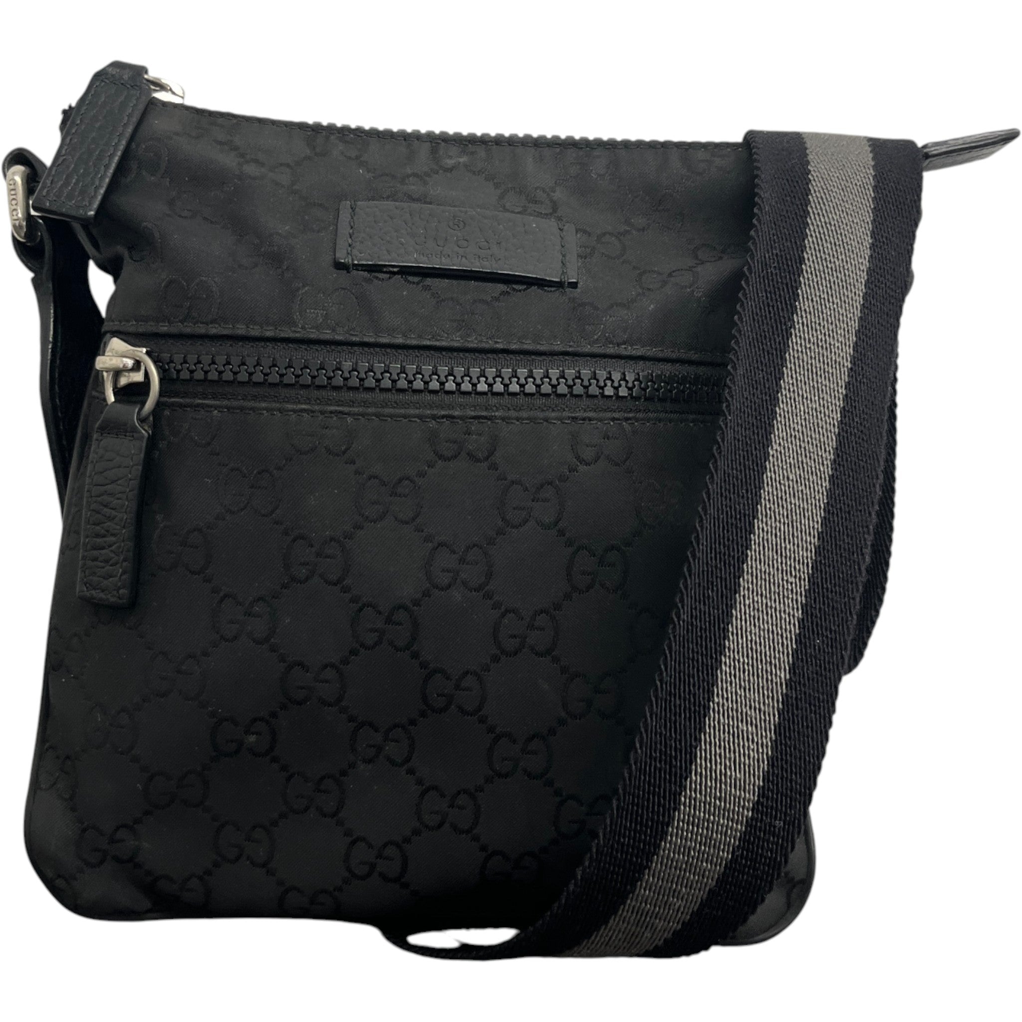 Men's Gg Canvas Messenger Bag Black