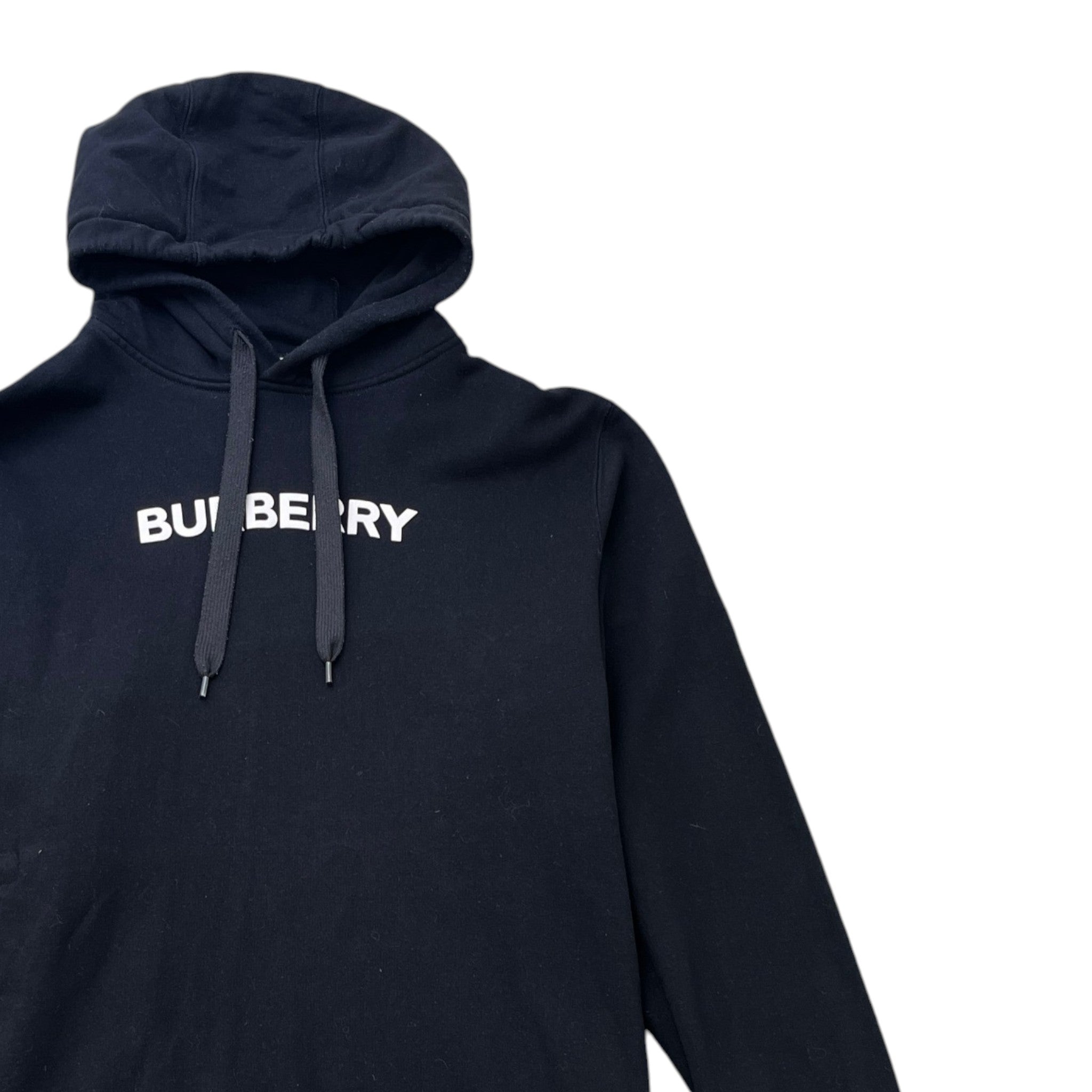 Men's Logo Print Hoodie Black Size XXL