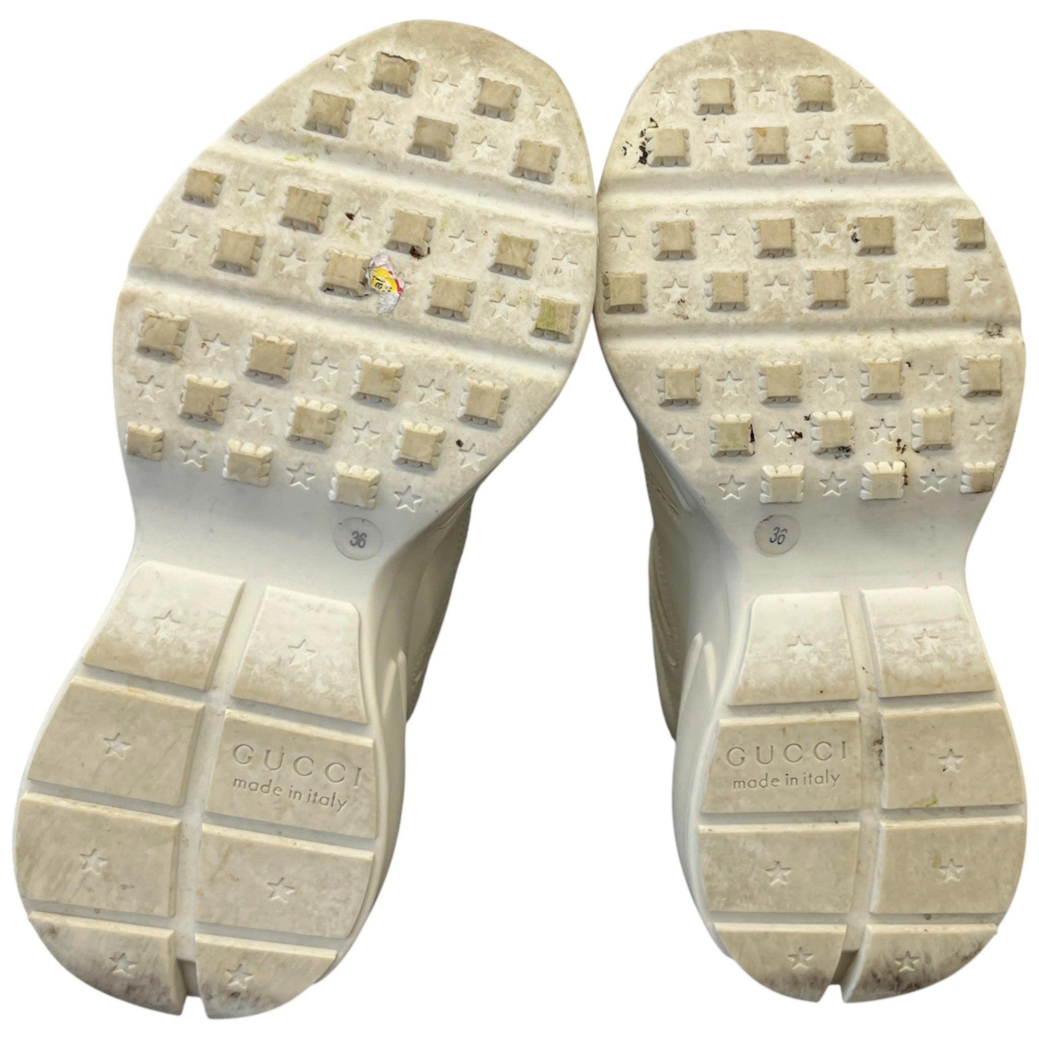 Women's Gg Rhyton Heart Low Trainers Beige Size EU 36 / UK 3