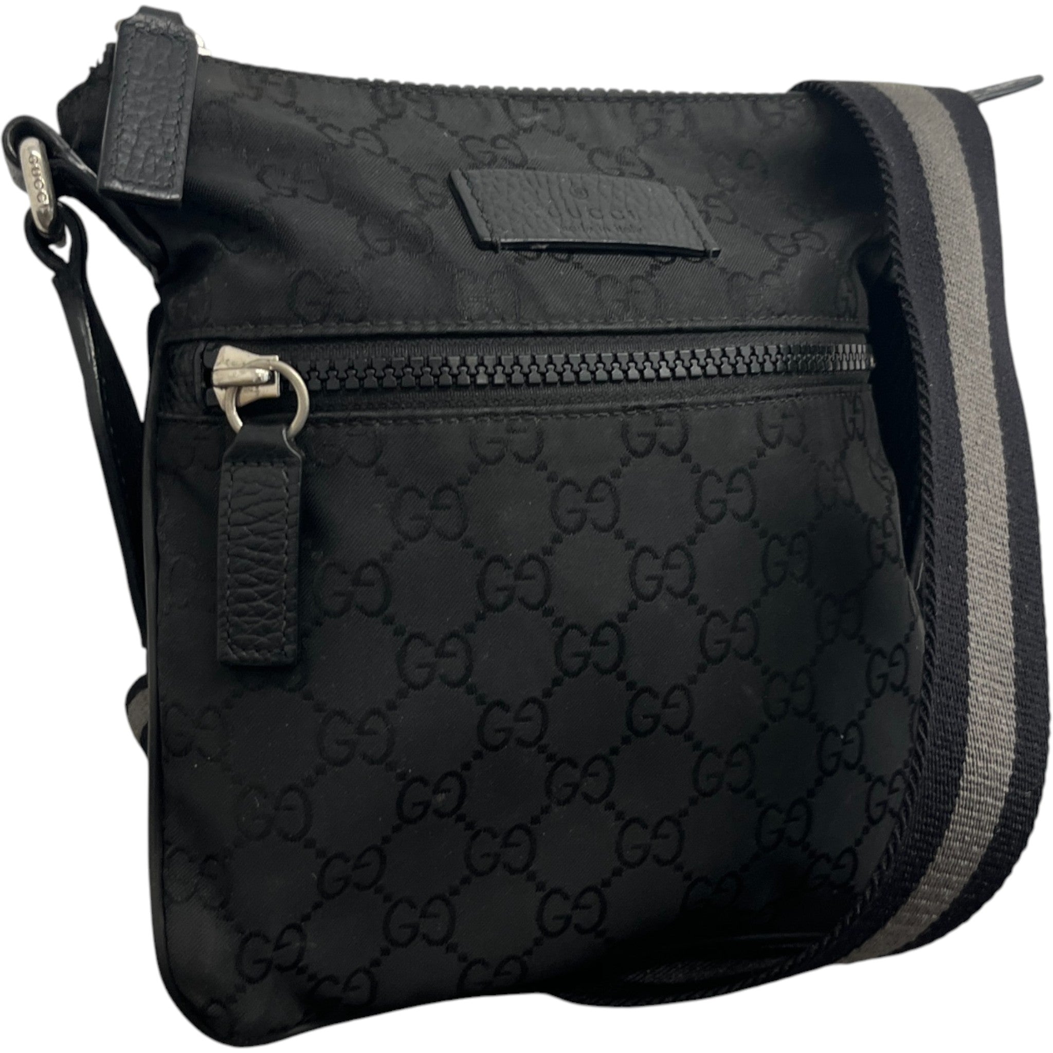 Men's Gg Canvas Messenger Bag Black