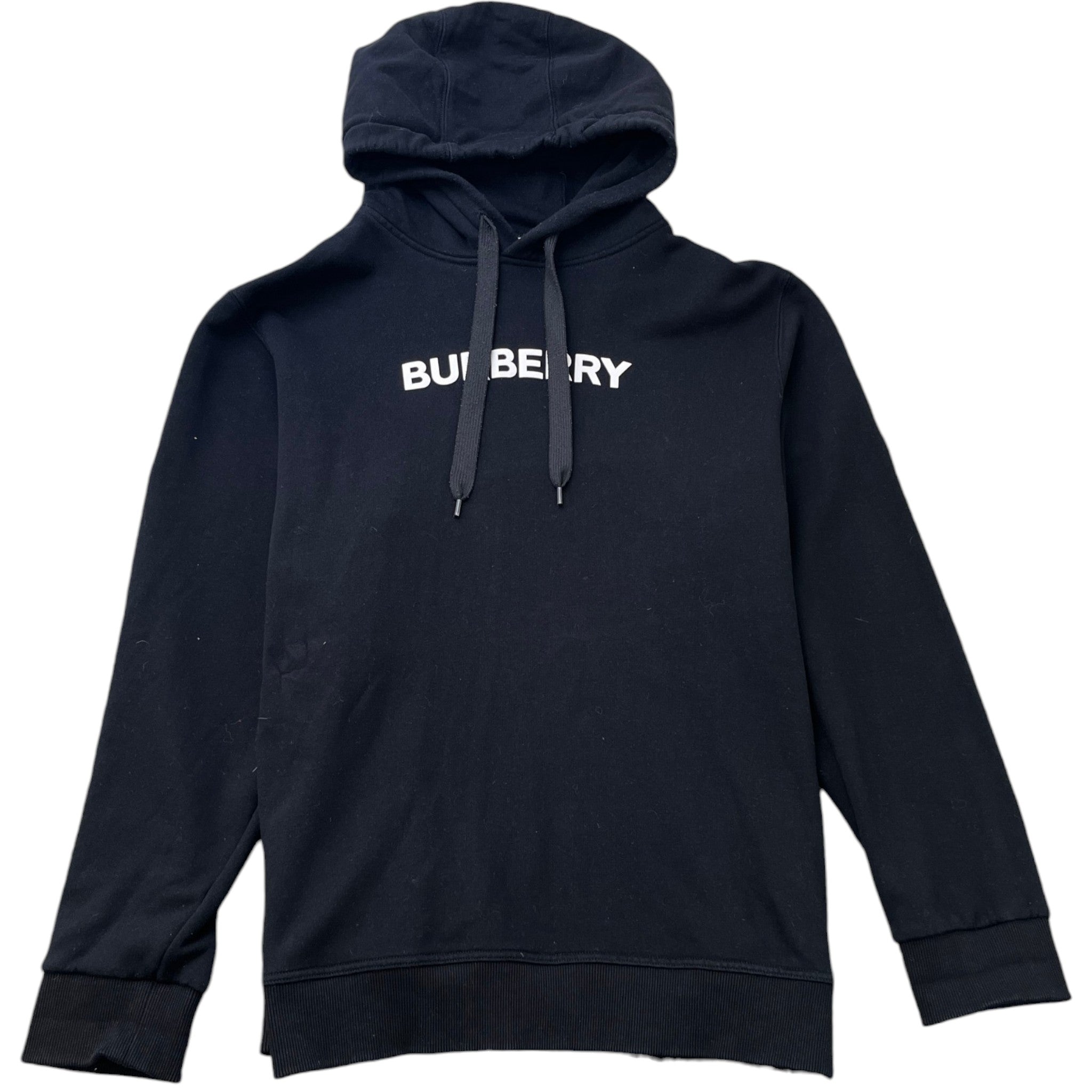 Men's Logo Print Hoodie Black Size XXL