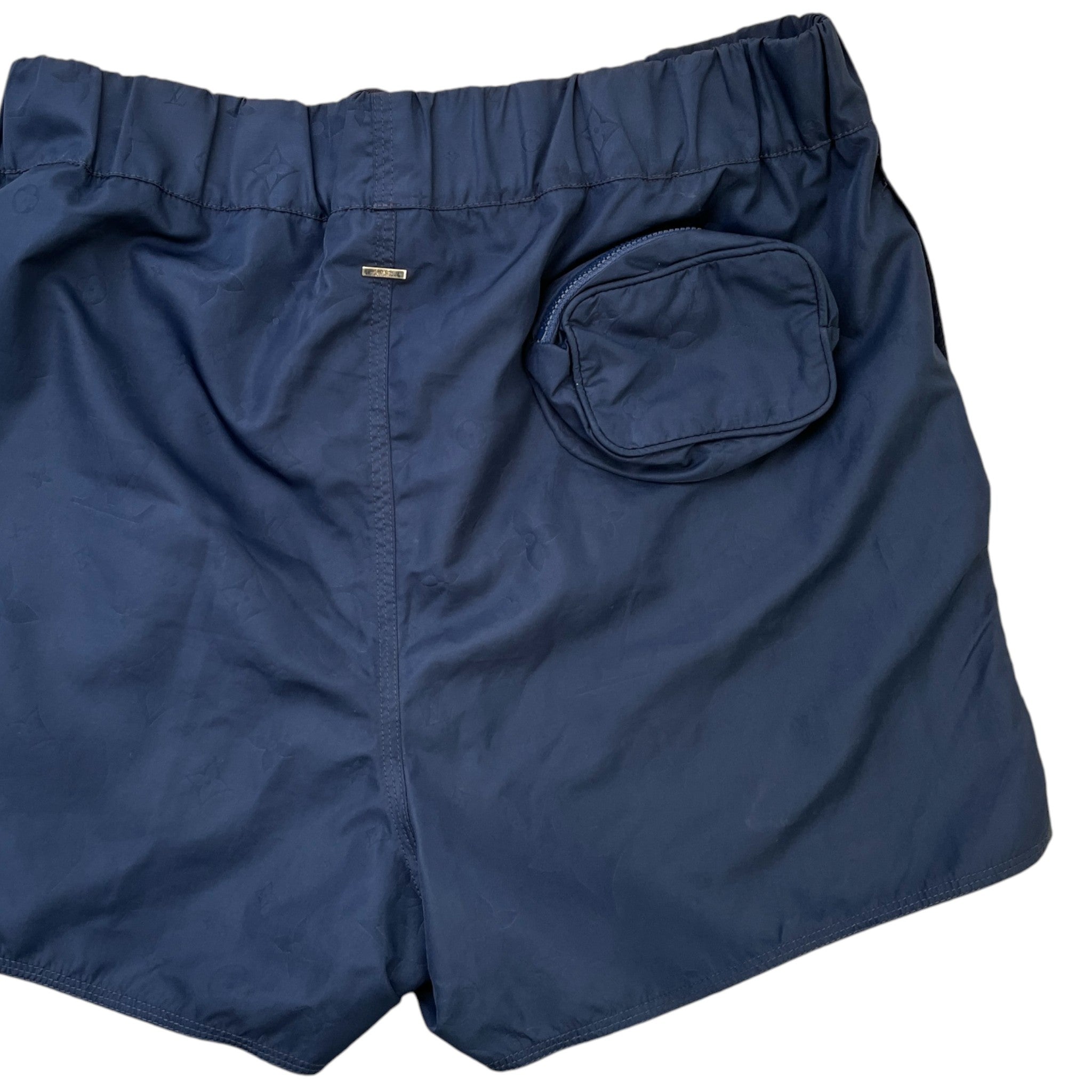 Men's 3D Pocket Monogram Swim Shorts Navy Size S