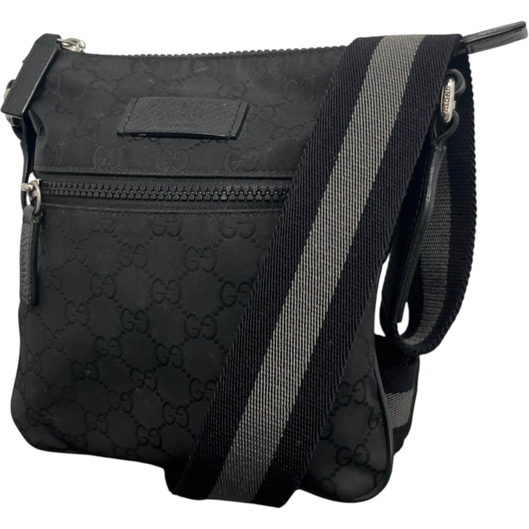 Men's Gg Canvas Messenger Bag Black