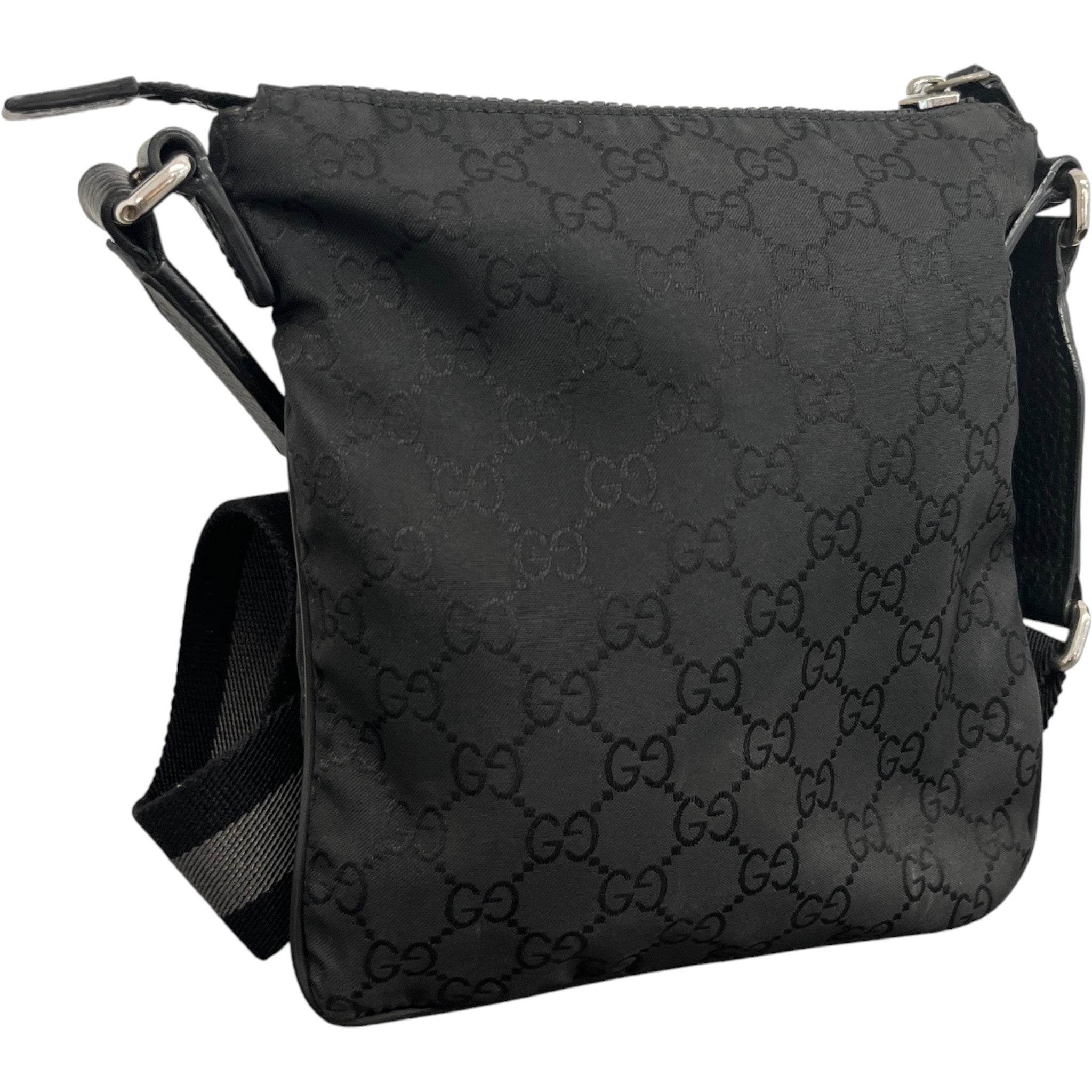 Men's Gg Canvas Messenger Bag Black