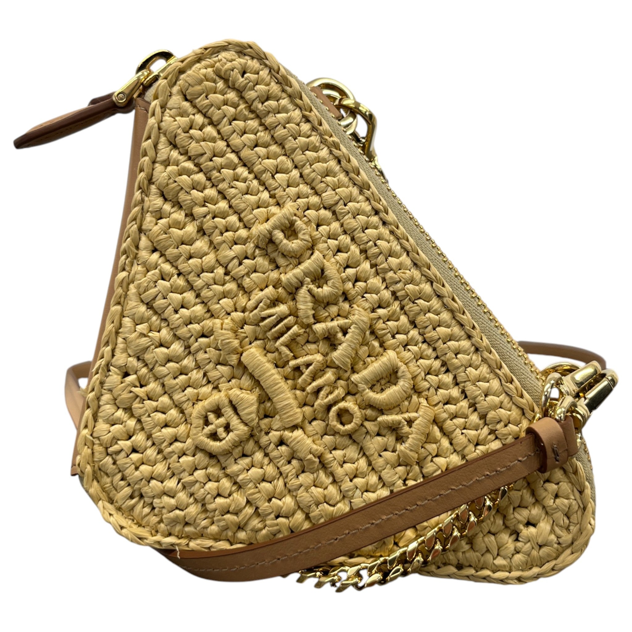 Women's Crochet Mini-Pouch Handbag Brown