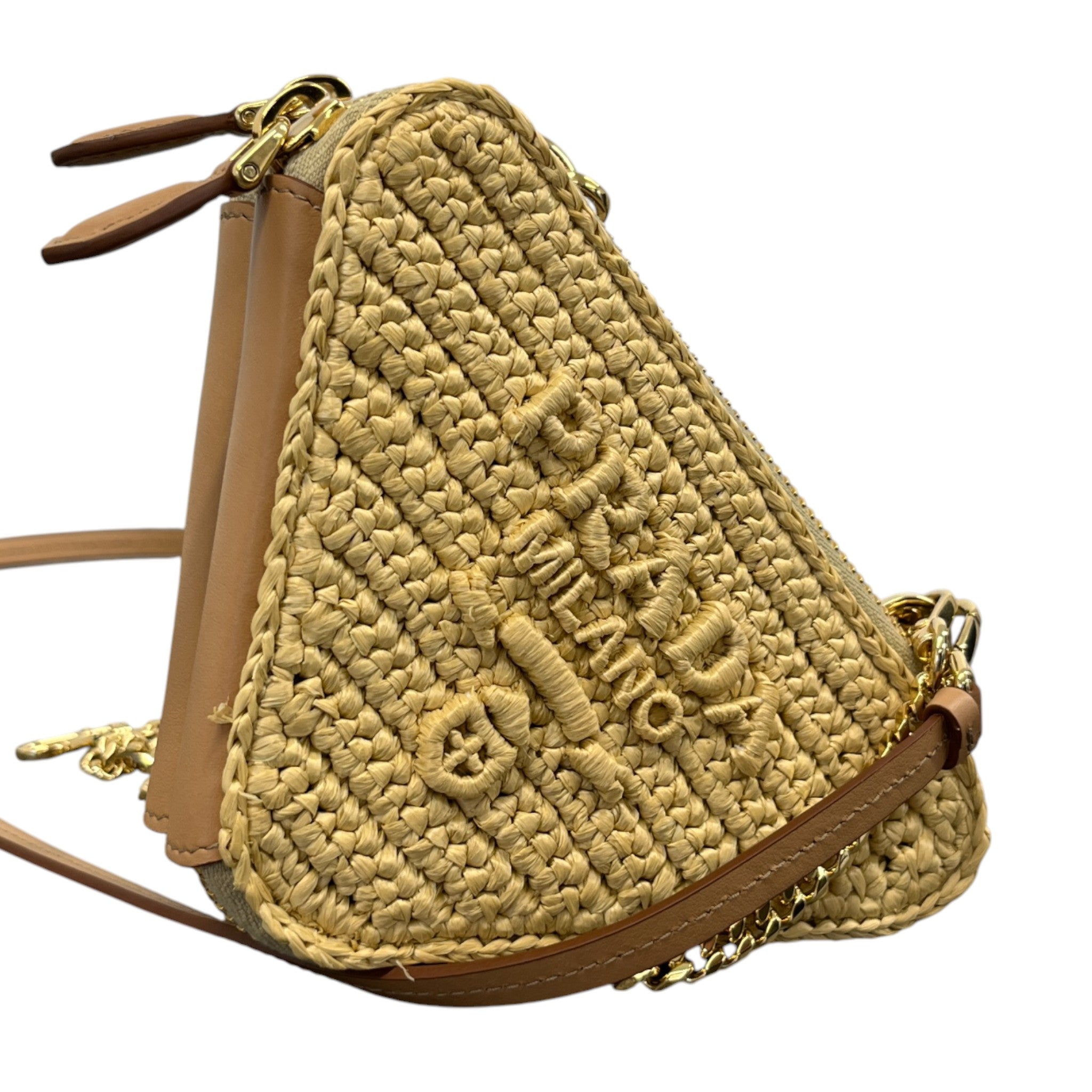 Women's Crochet Mini-Pouch Handbag Brown