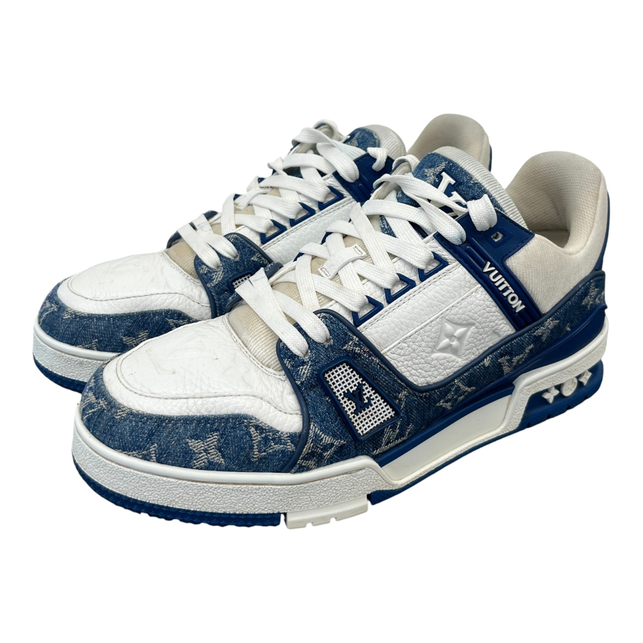 Men's Lv Denim Low Trainers Blue Size EU 40 / UK 6